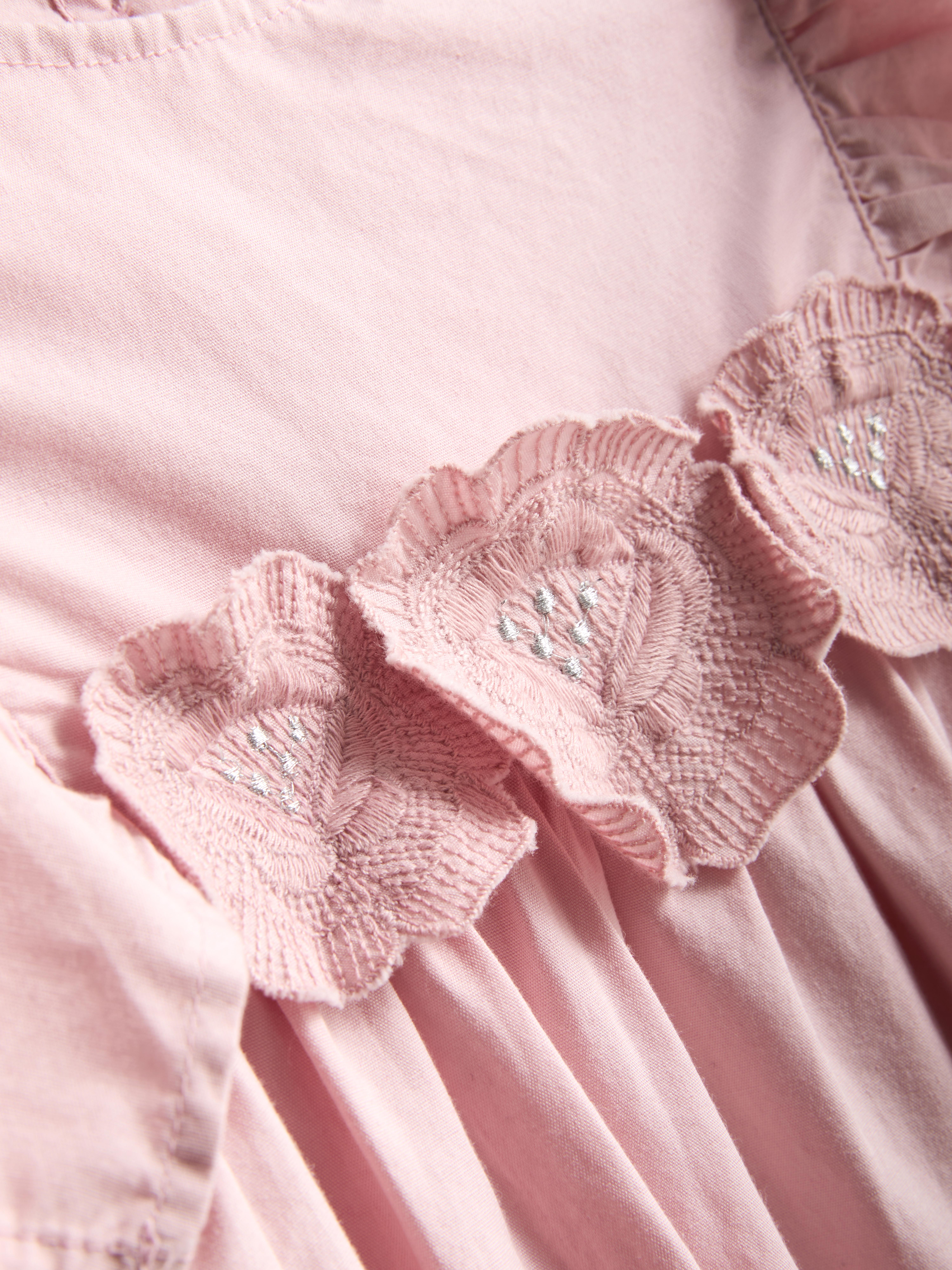 18 mois–12 ans | Robe à smocks à appliqué floral The Edit