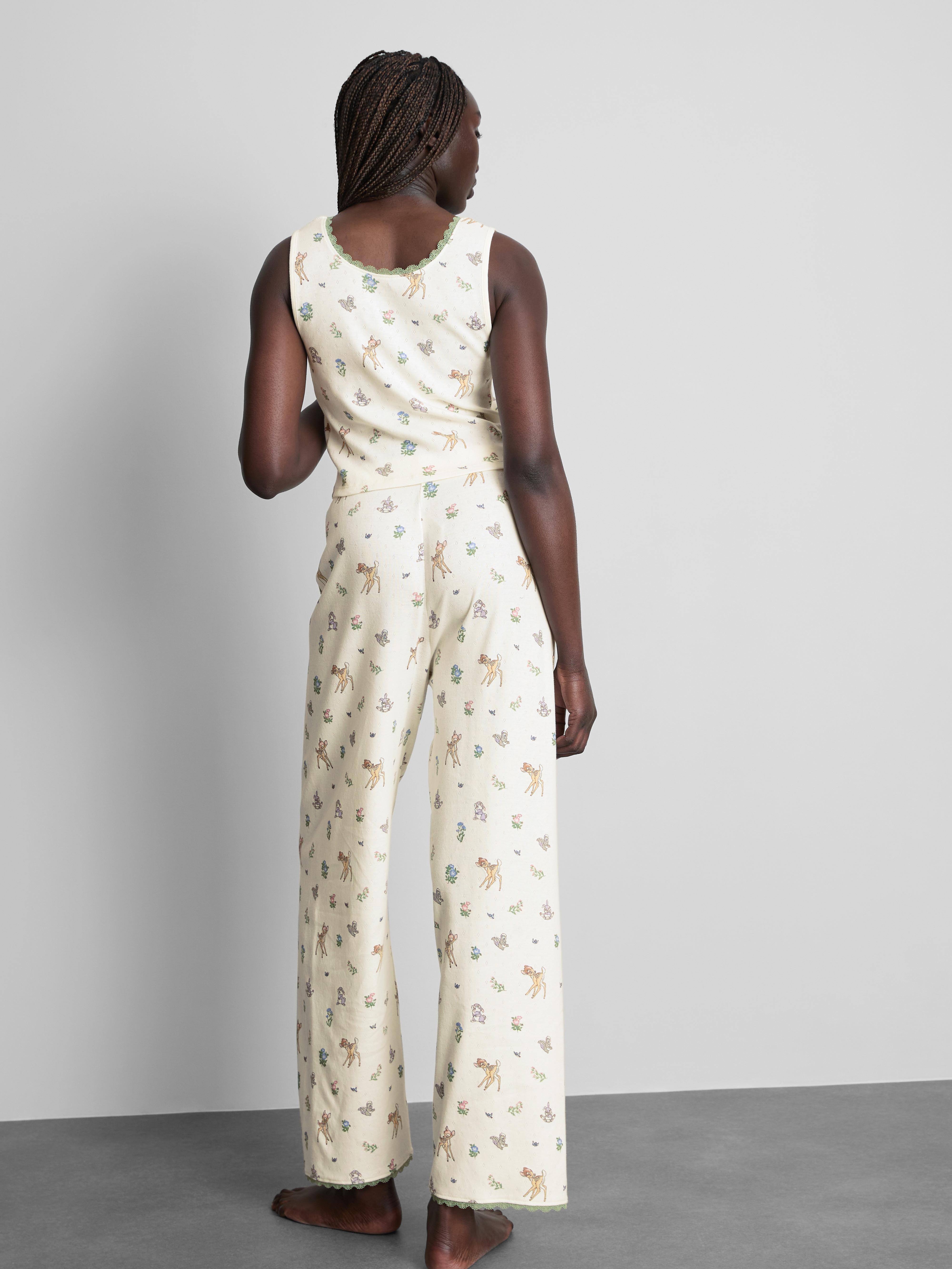 Pigiama con canotta in cotone a tema Bambi Disney