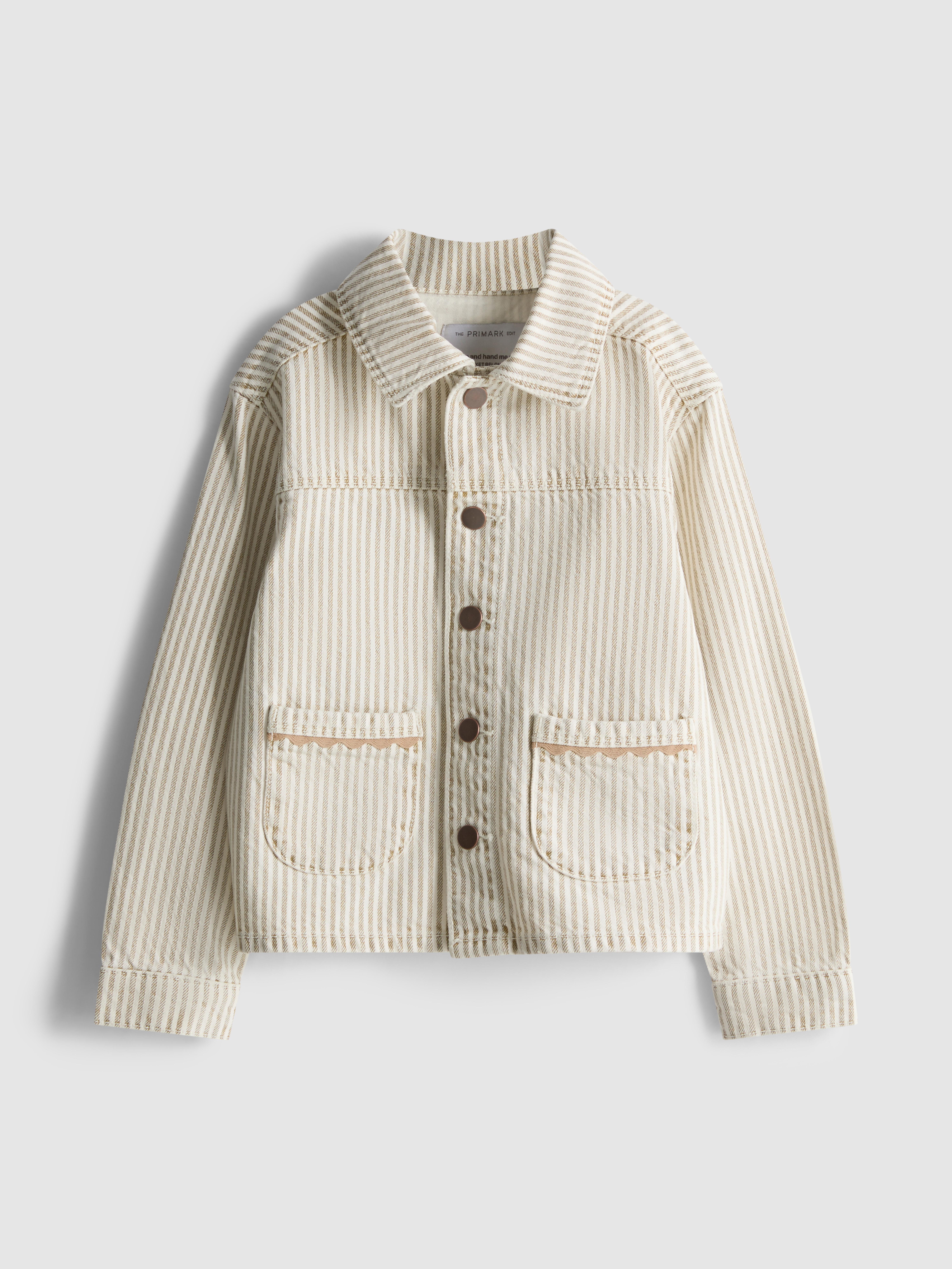 1.5-12yrs | The Edit Cotton Pinstripe Denim Shacket