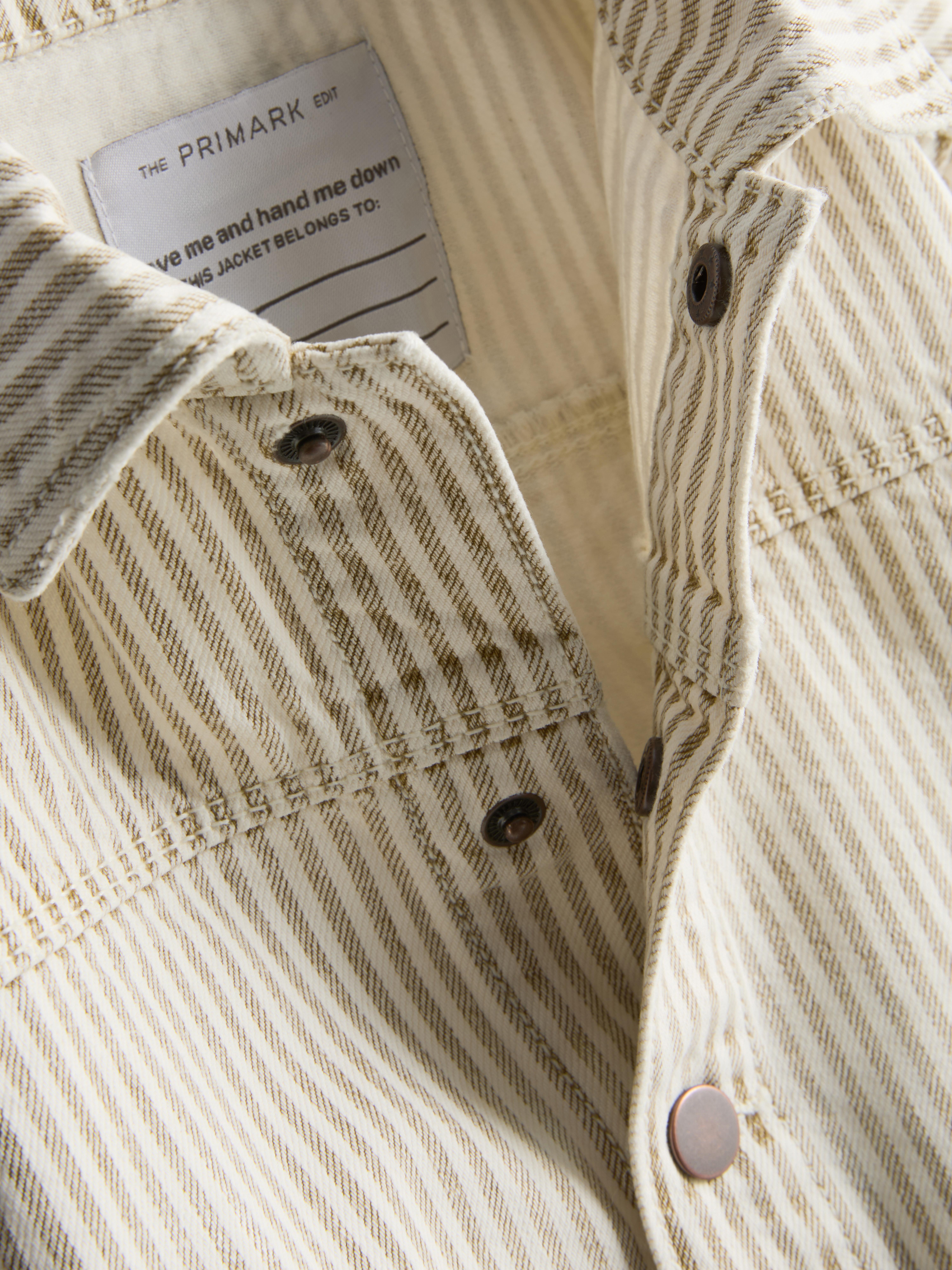 1.5-12yrs | The Edit Cotton Pinstripe Denim Shacket