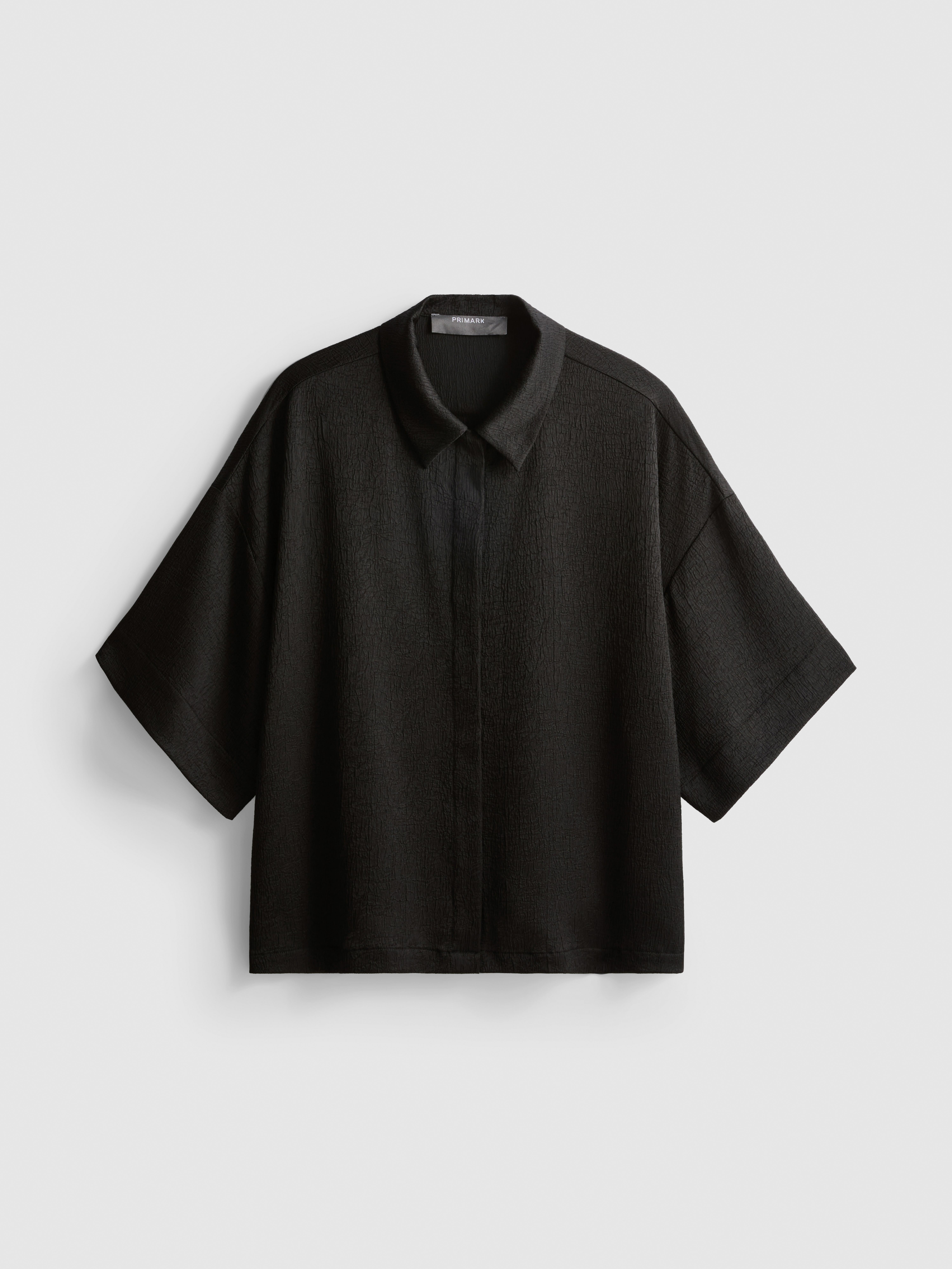 Chemise décontractée en satin texturé