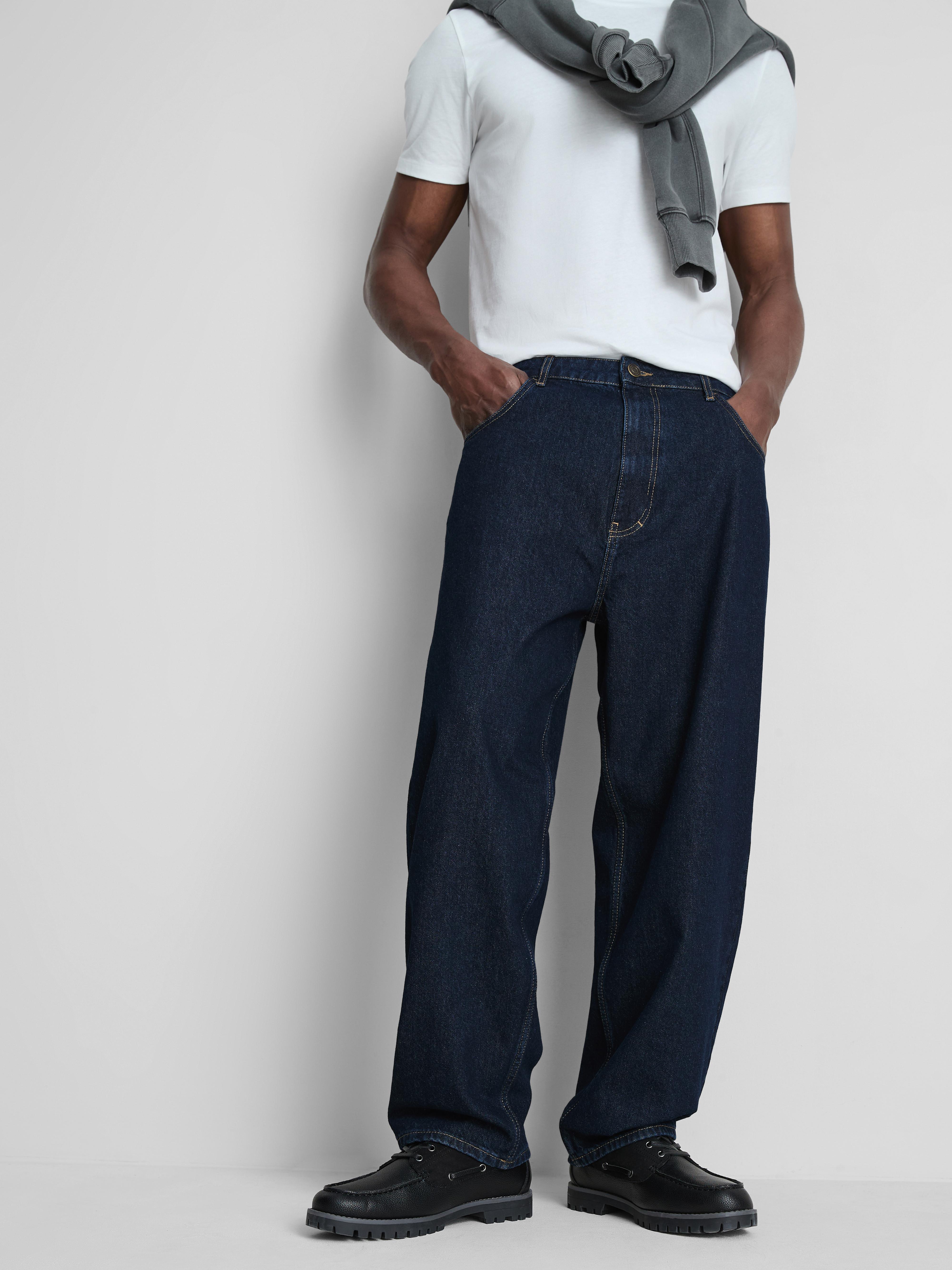 Baggy jeans met halfhoge taille