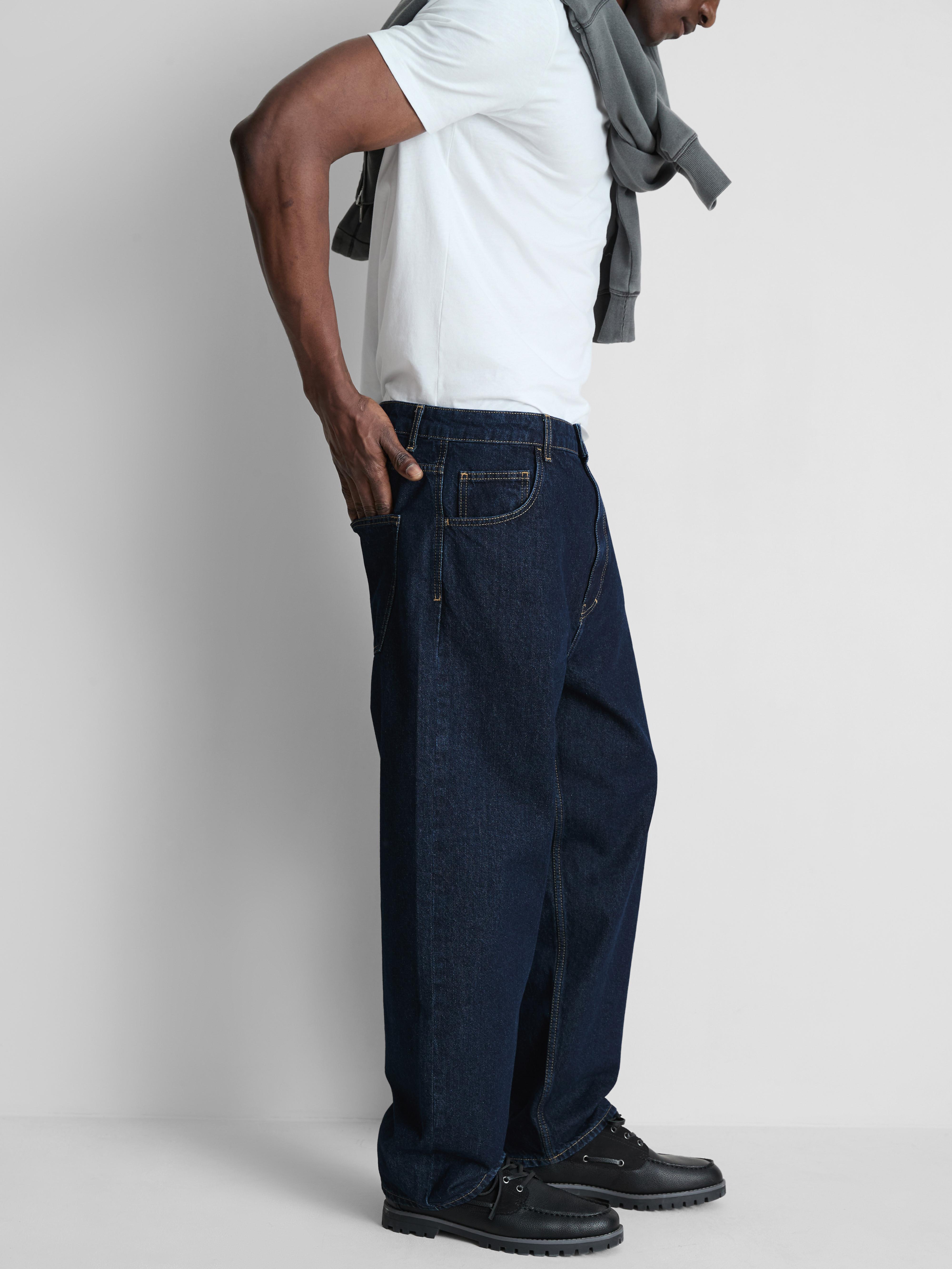 Workowate jeansy ze średnim stanem