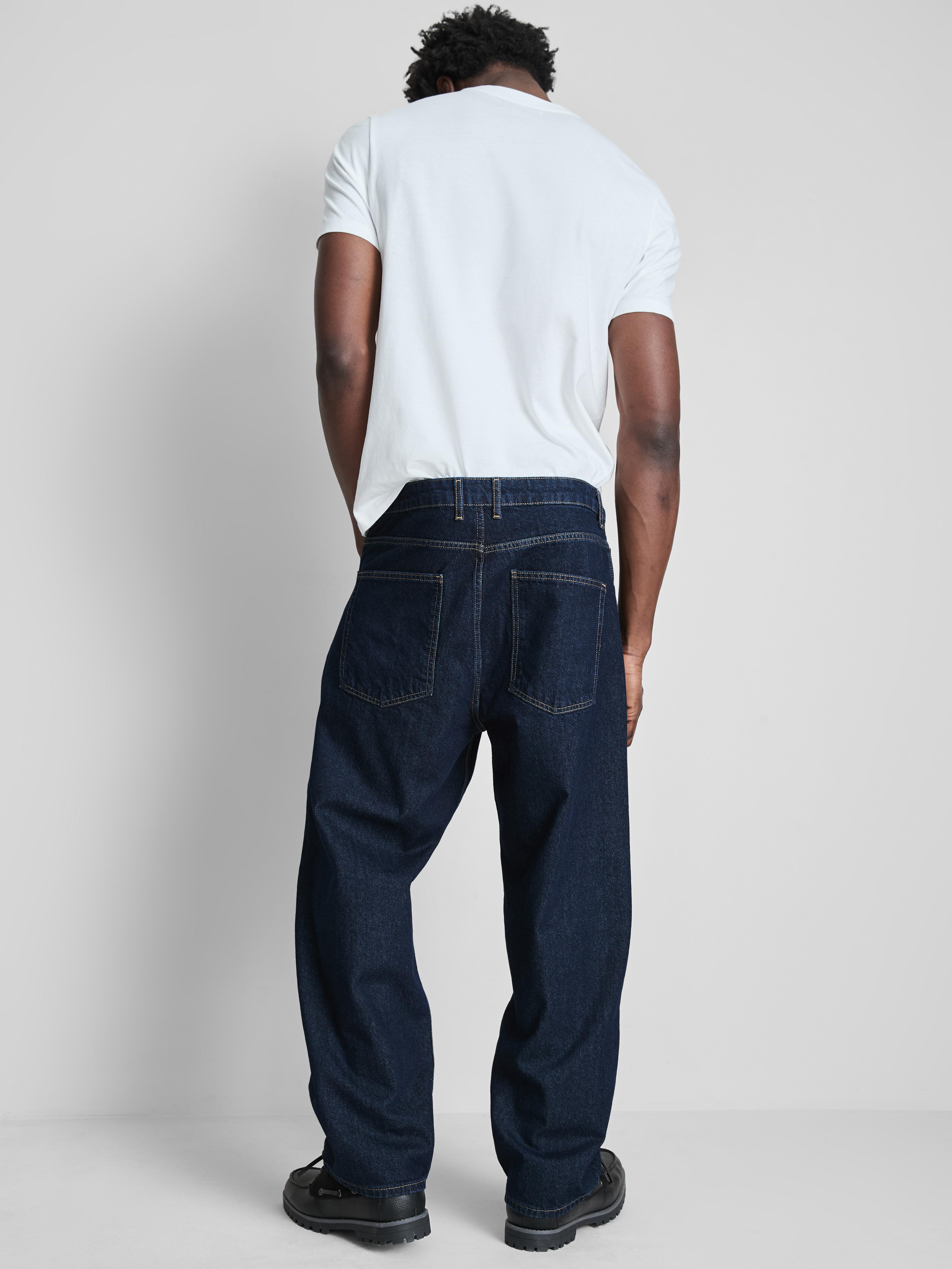 Workowate jeansy ze średnim stanem