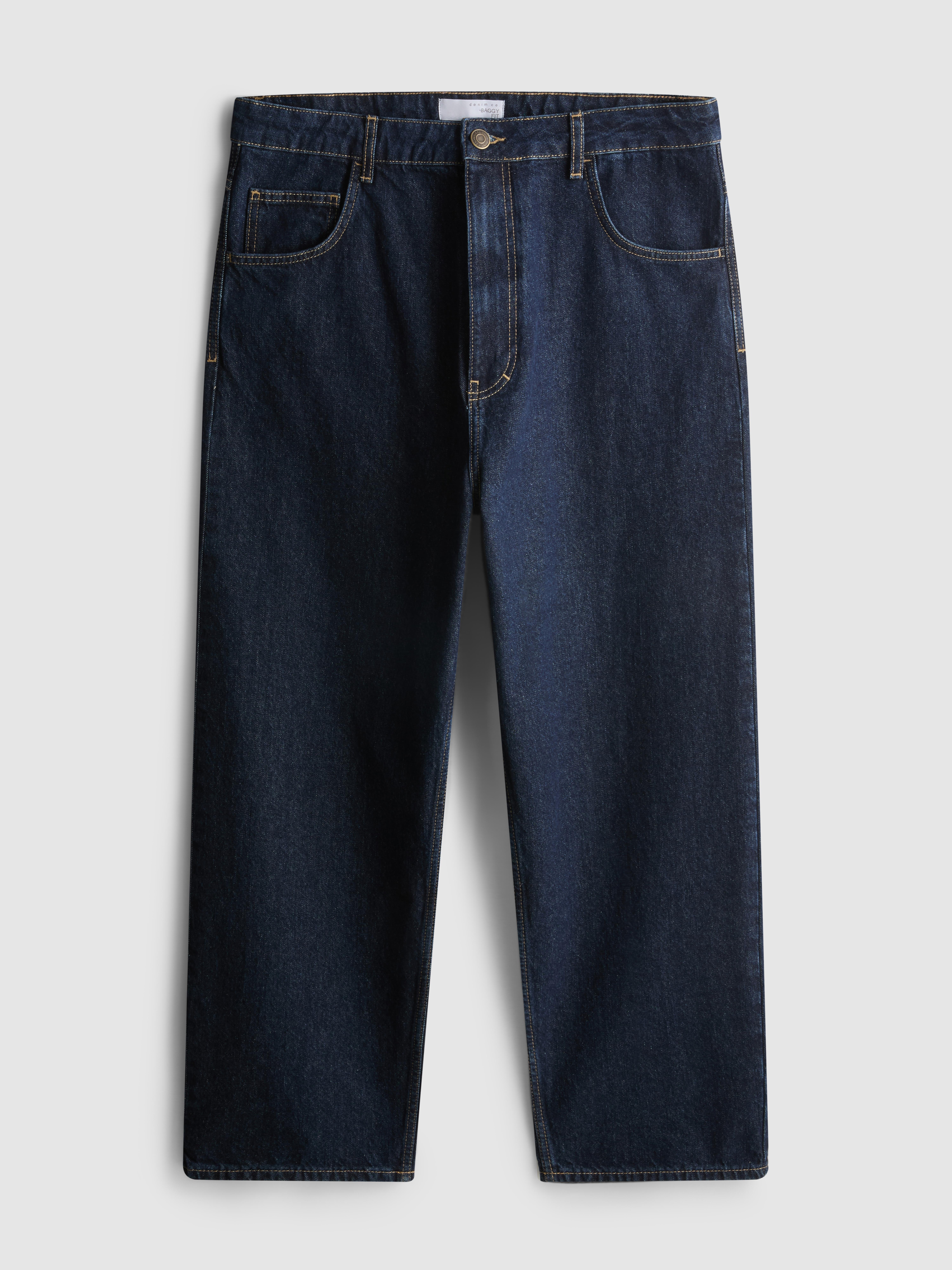 Workowate jeansy ze średnim stanem