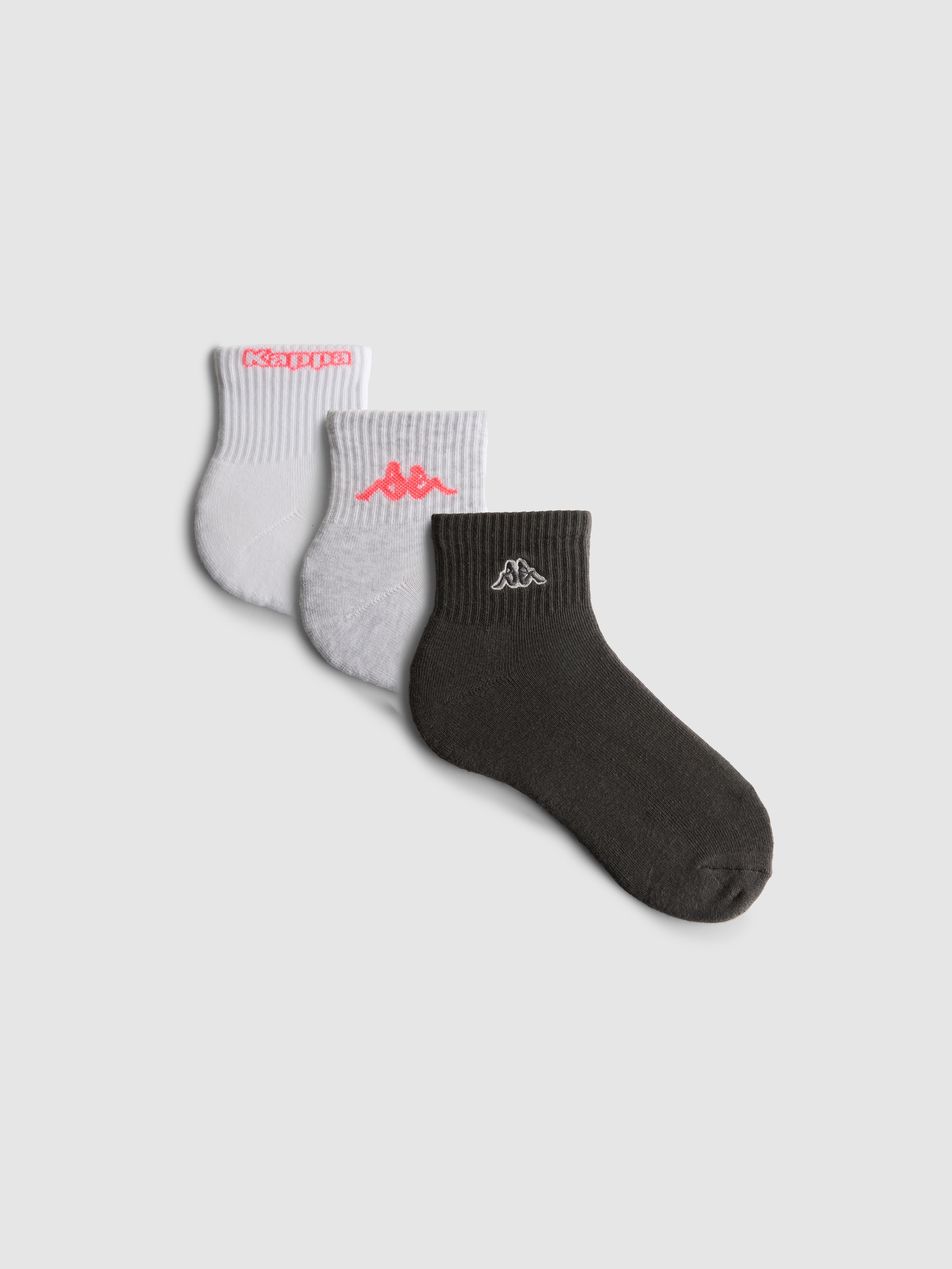 3pk Kappa X Primark Quarter Crew Socks
