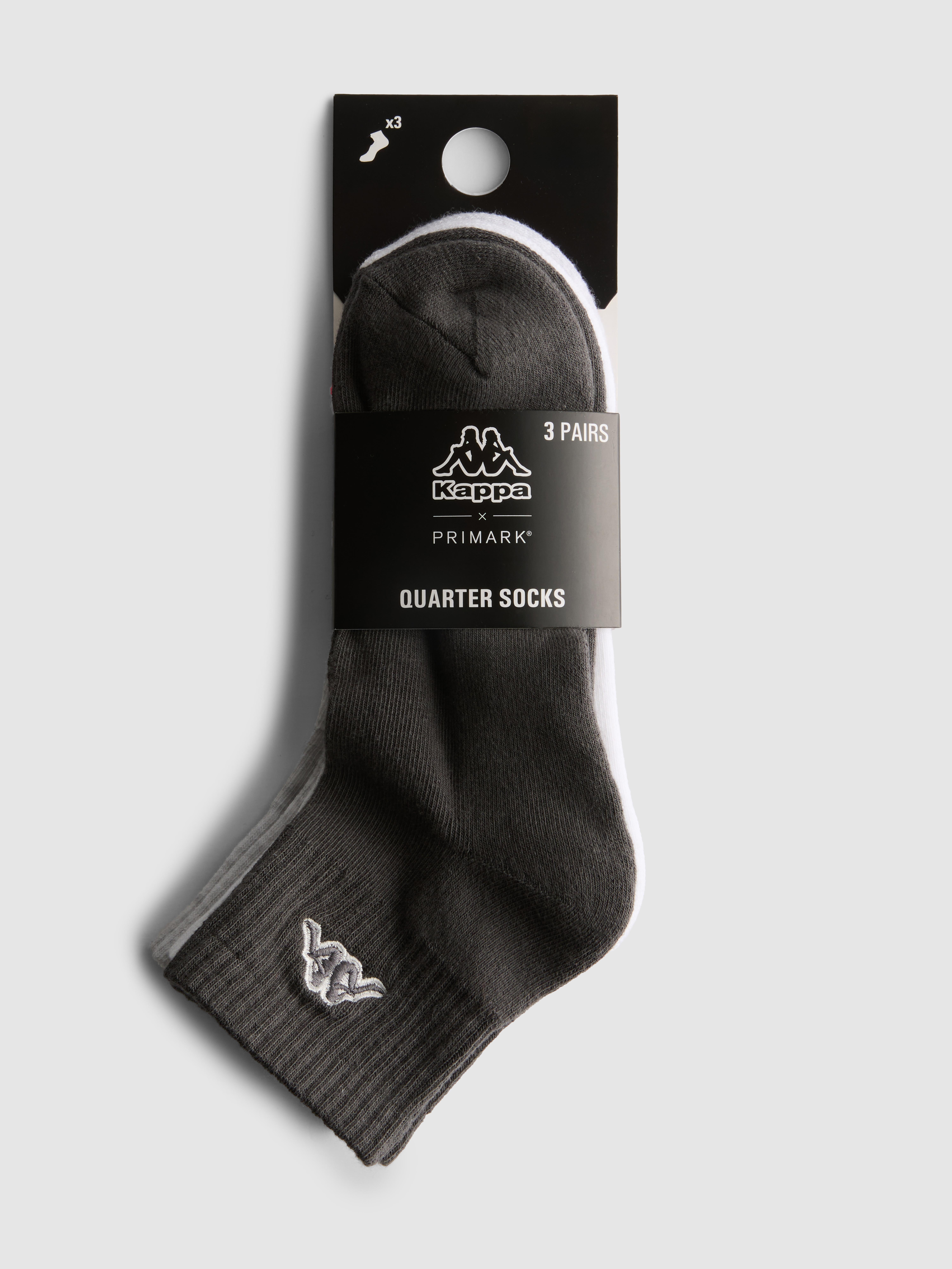 3pk Kappa X Primark Quarter Crew Socks