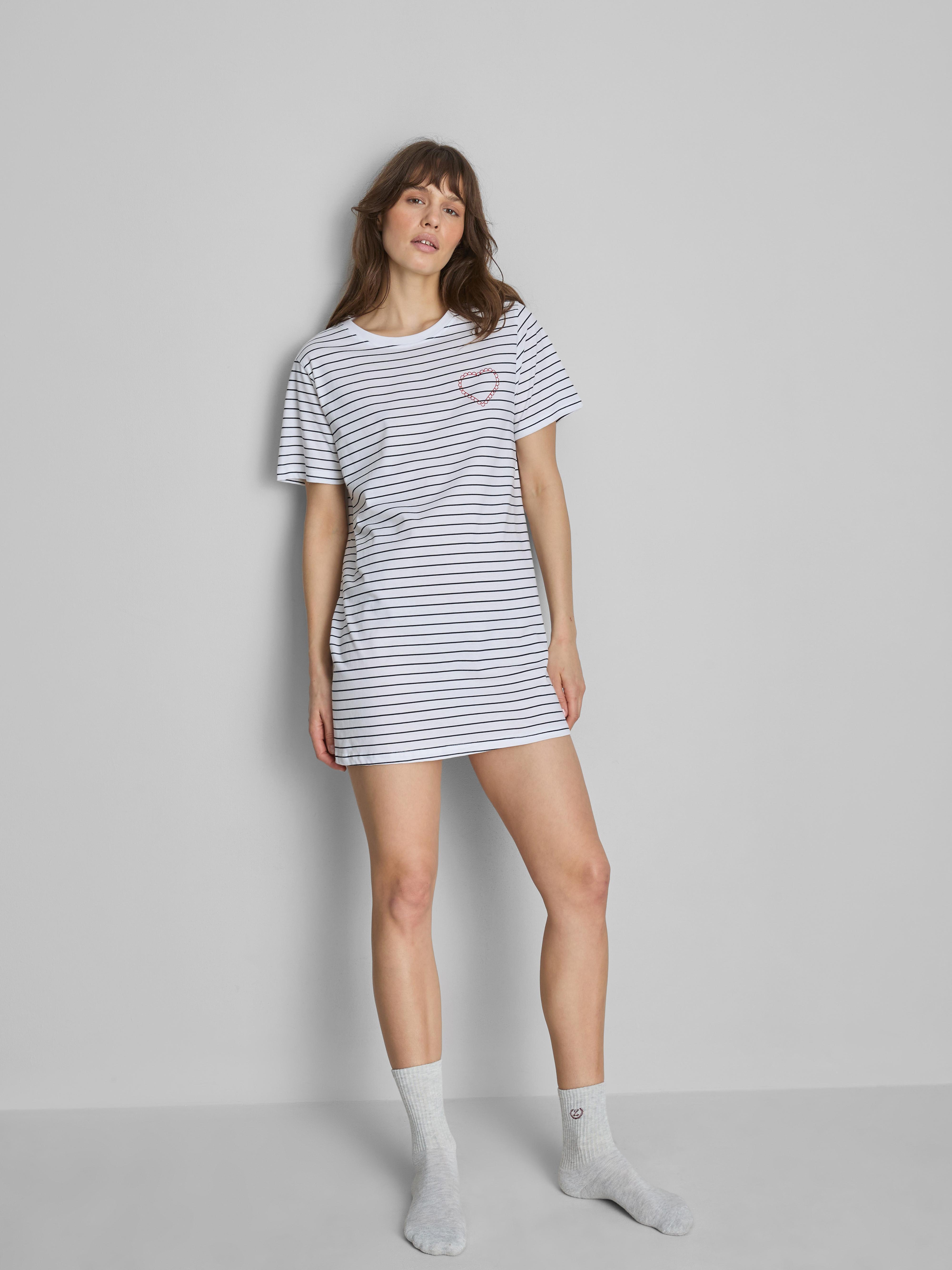 Cotton Stripe Sleep Tee
