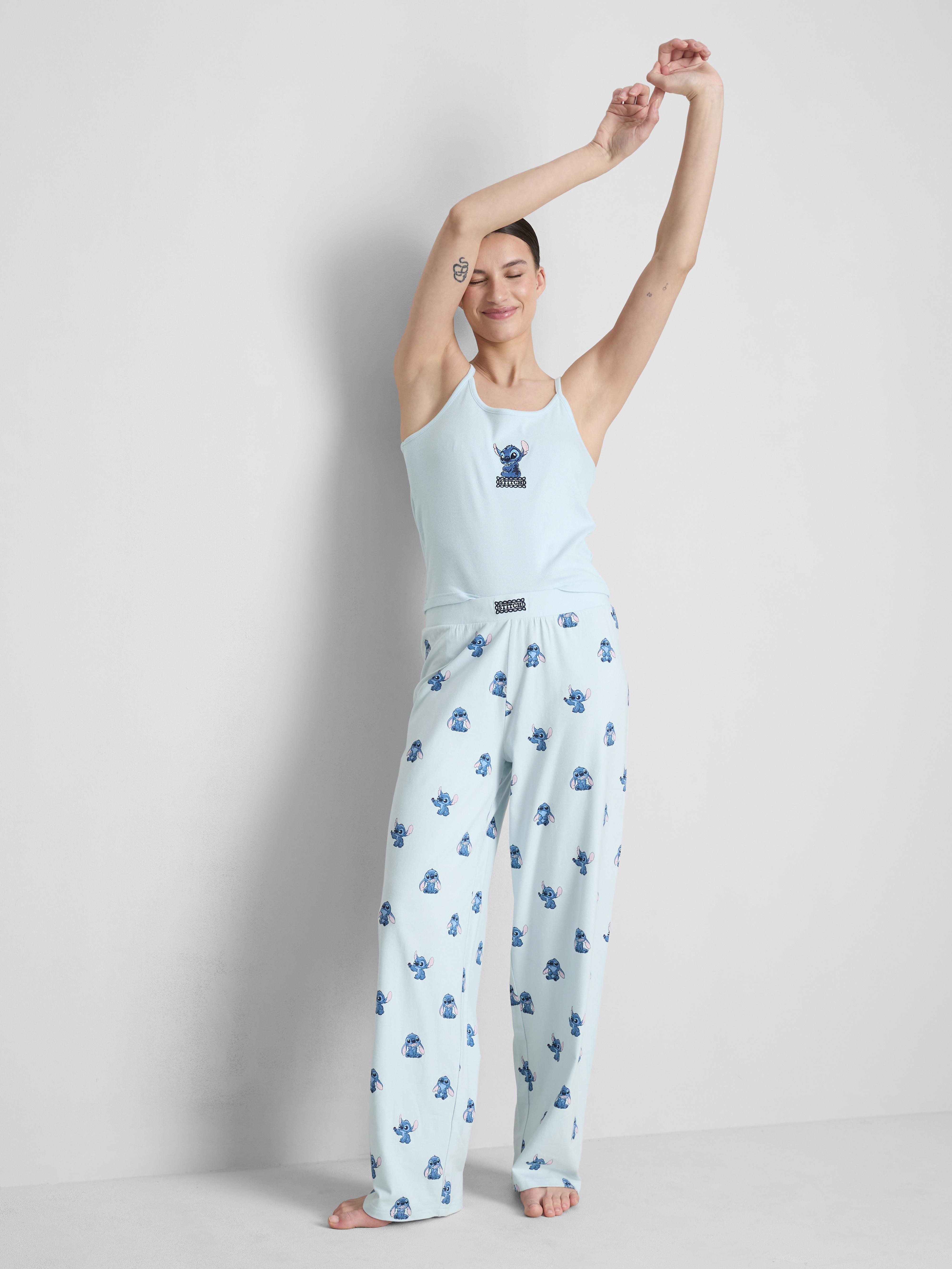 Pyjama débardeur en coton côtelé Disney Stitch