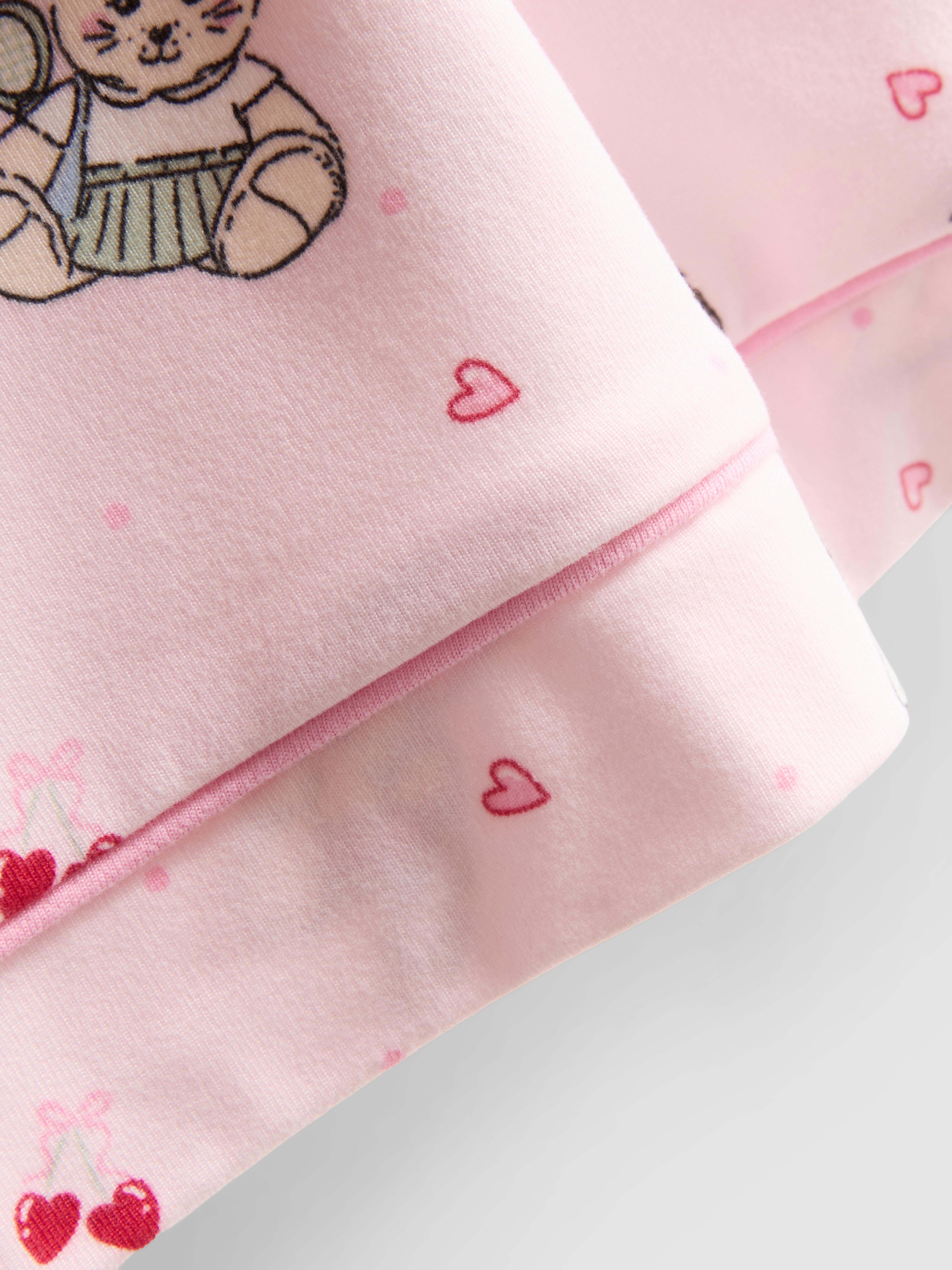 Korte boyfriend-pyjama met beertjesprint