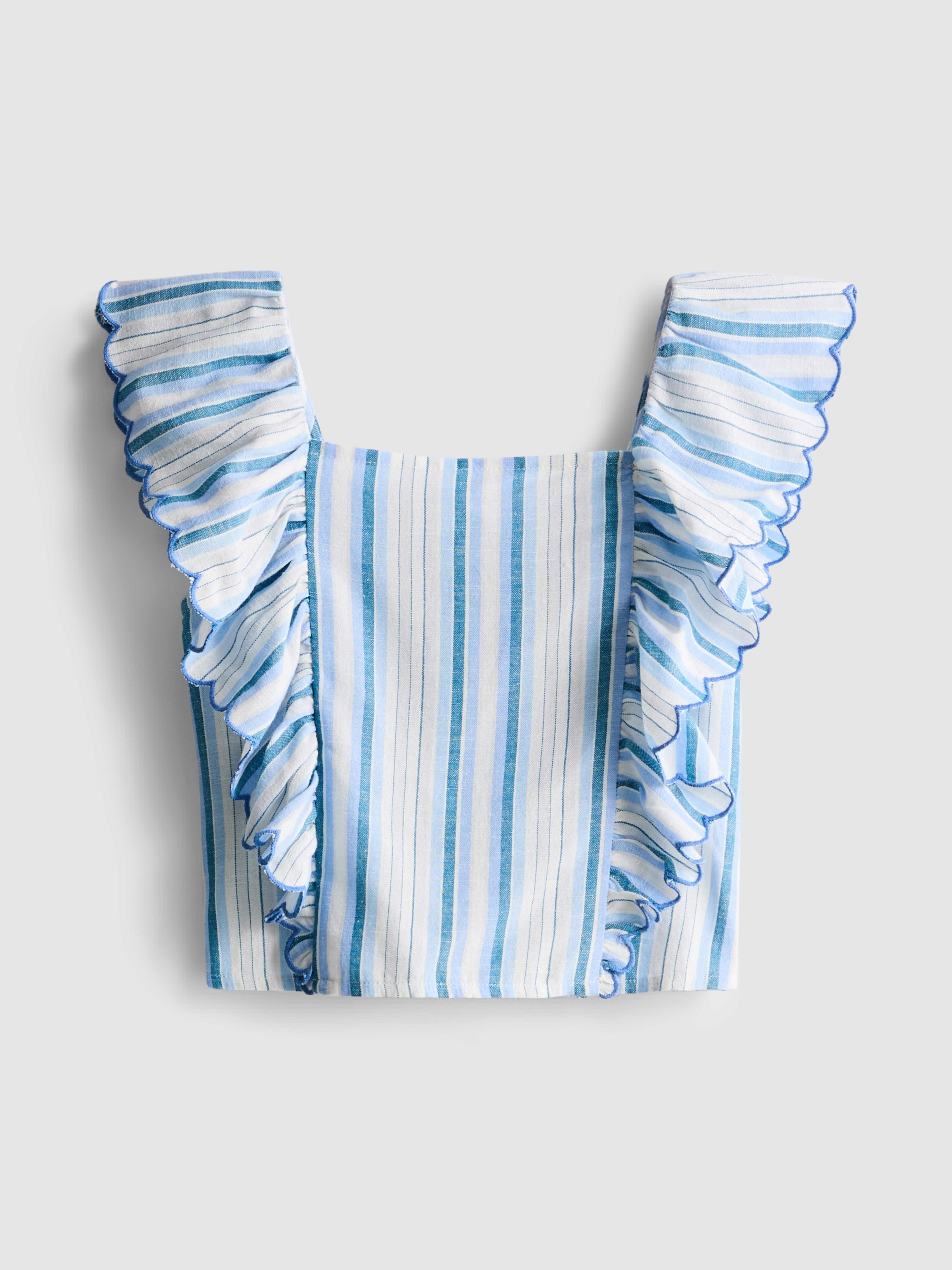 1,5-8 años | Blusa con escote cuadrado fruncido