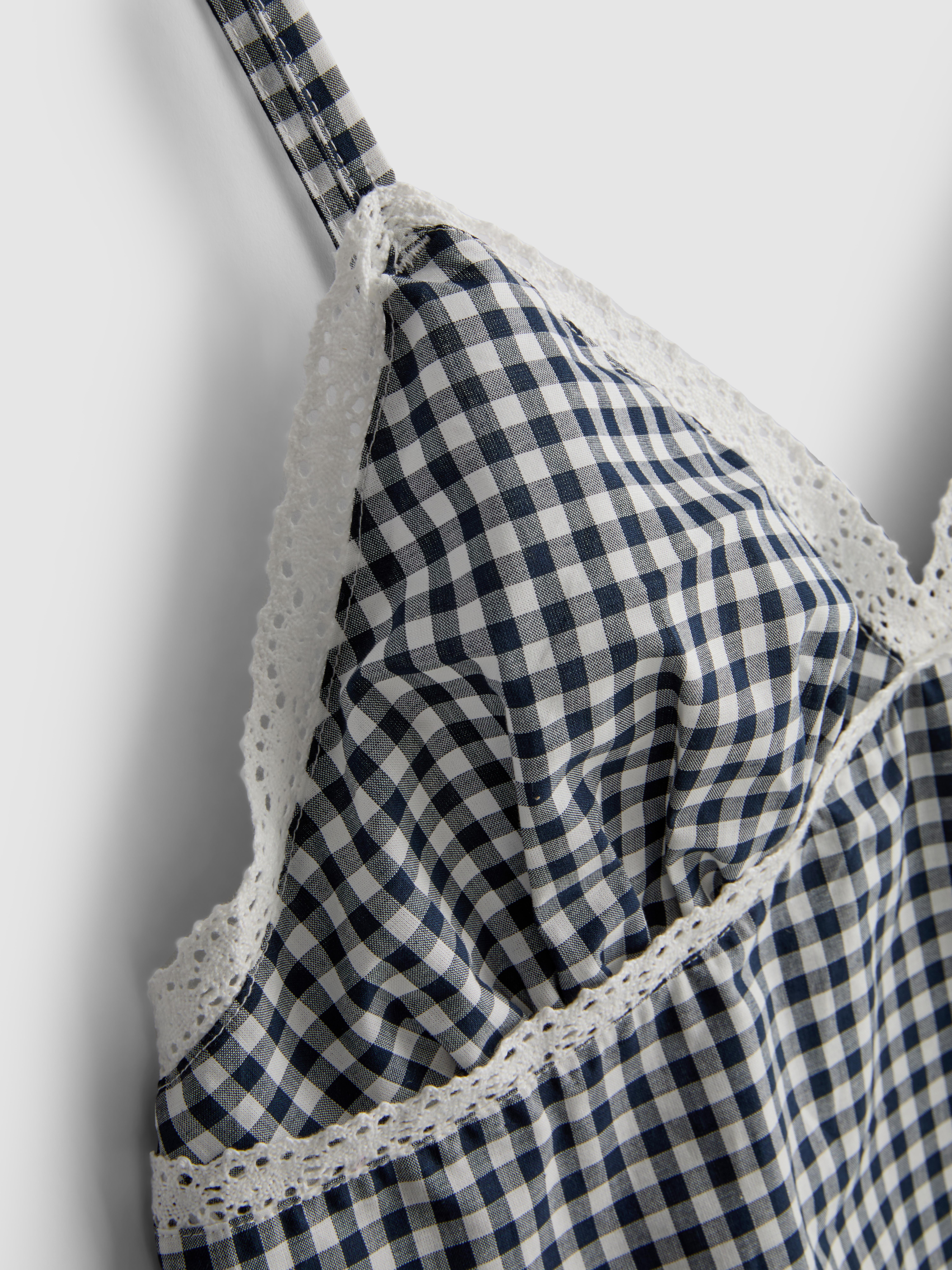 Caraco de pyjama en coton vichy