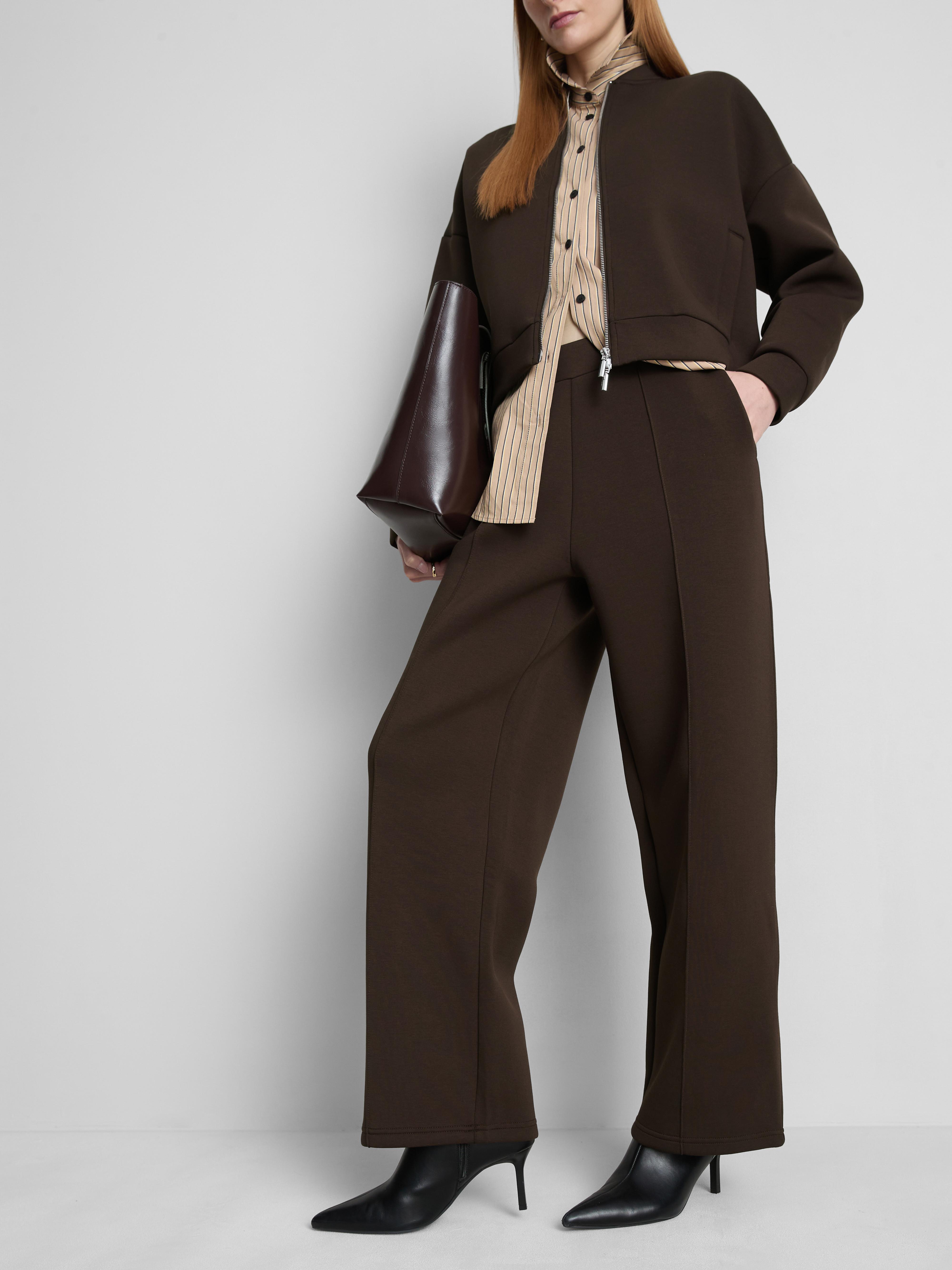 The Edit Wide Leg Scuba Trousers