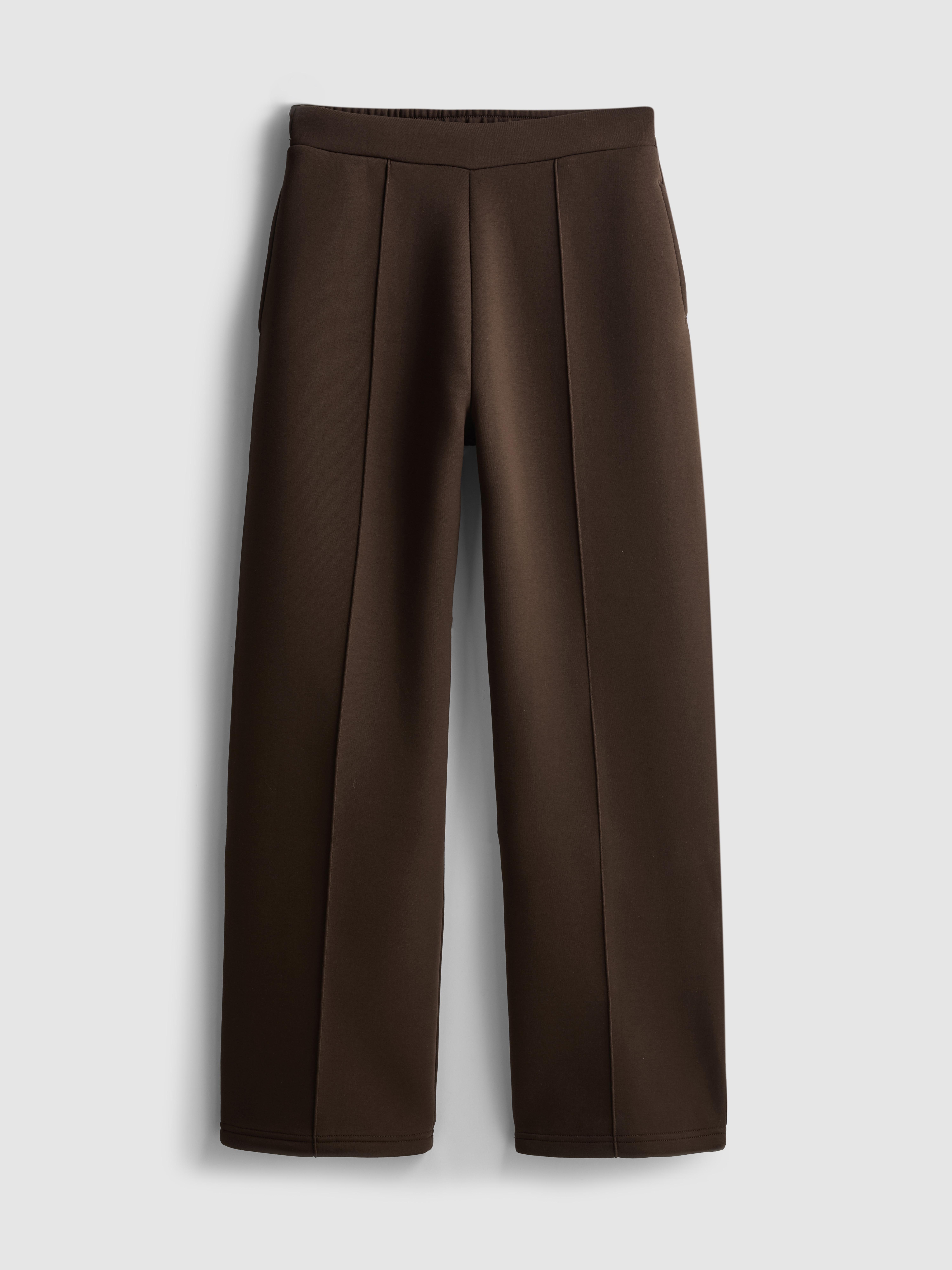 The Edit Wide Leg Scuba Trousers