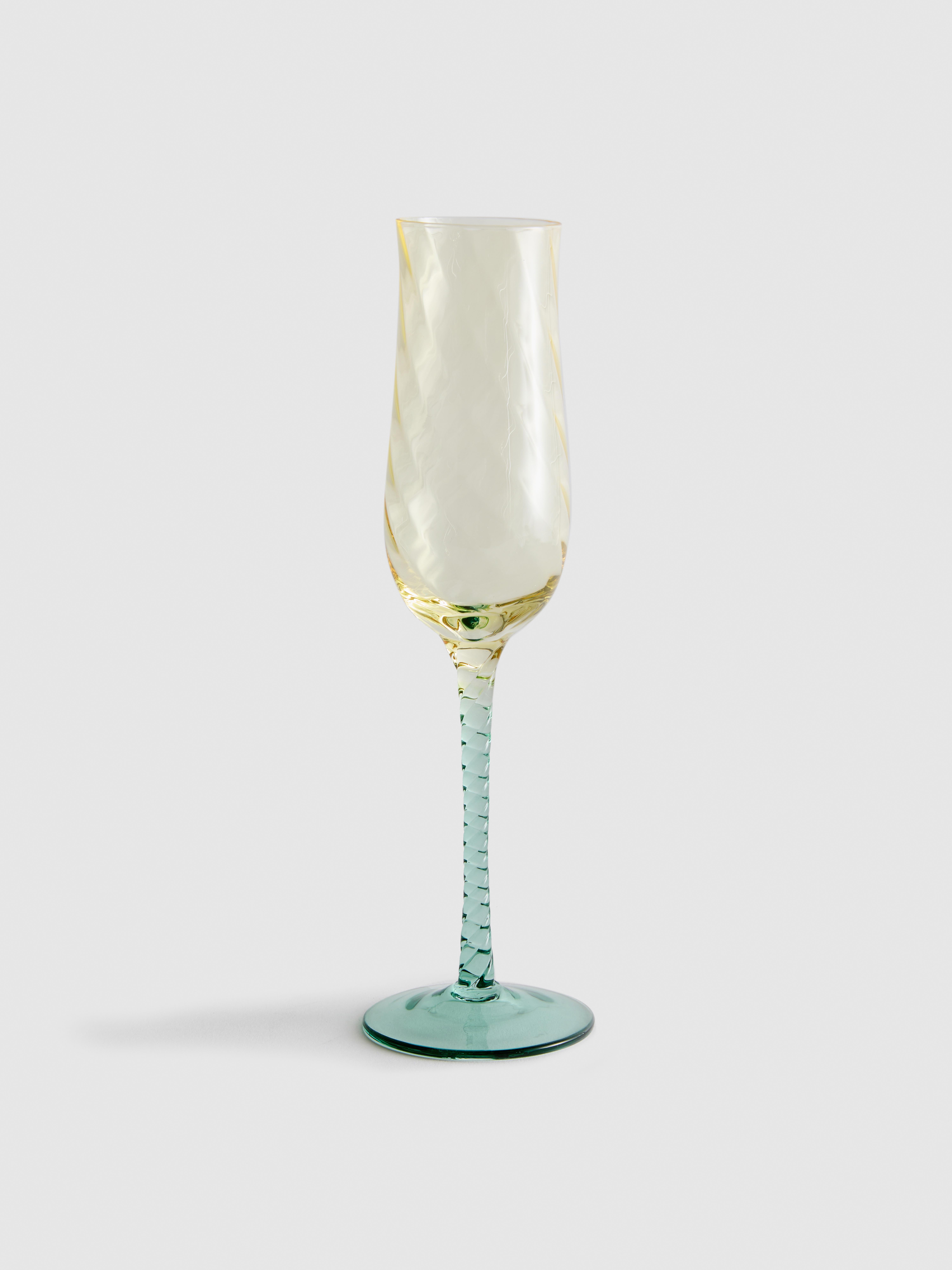 Ombre Swirl Flute Glass