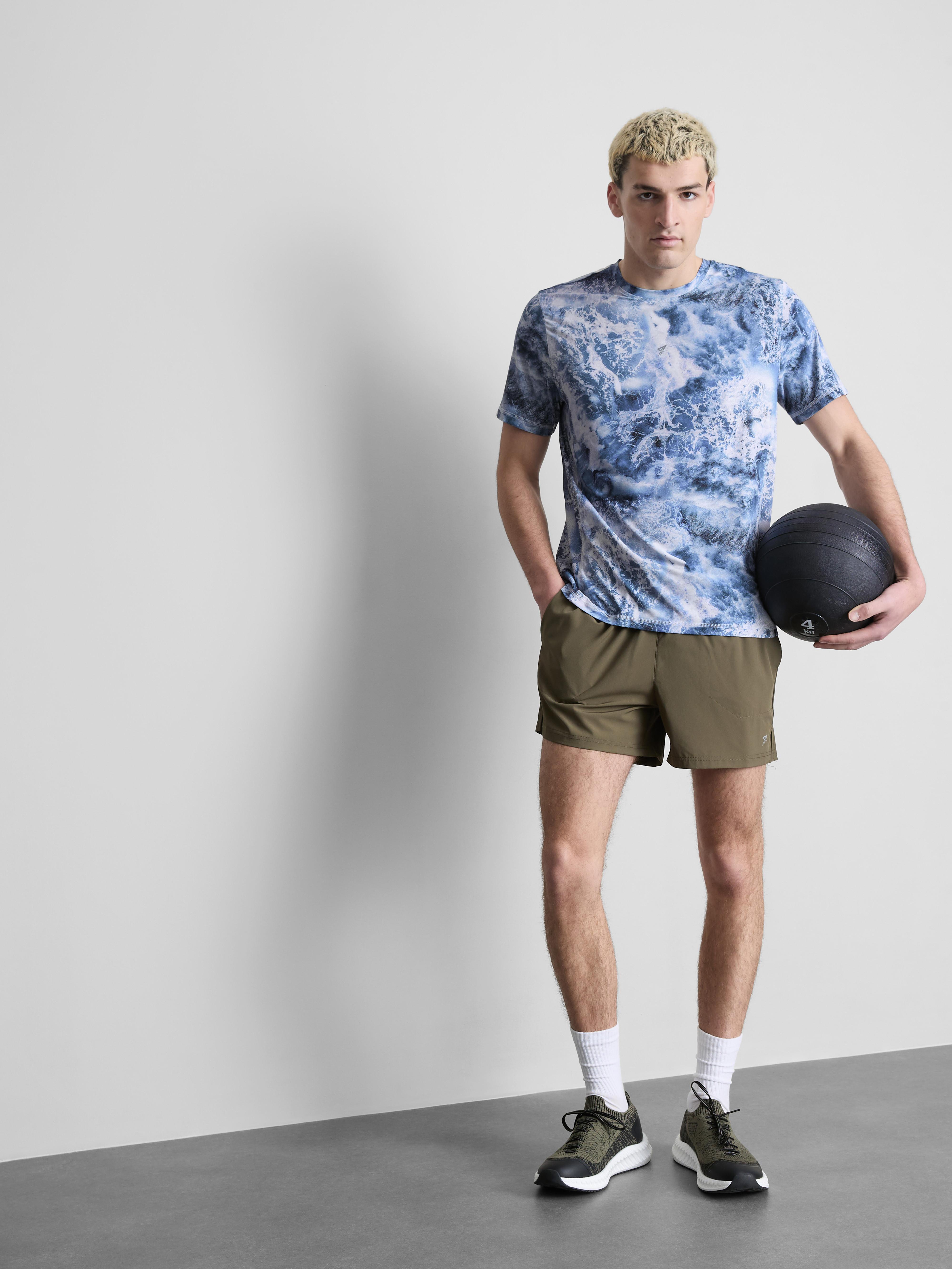 Short Sleeve Wave Mesh T-Shirt