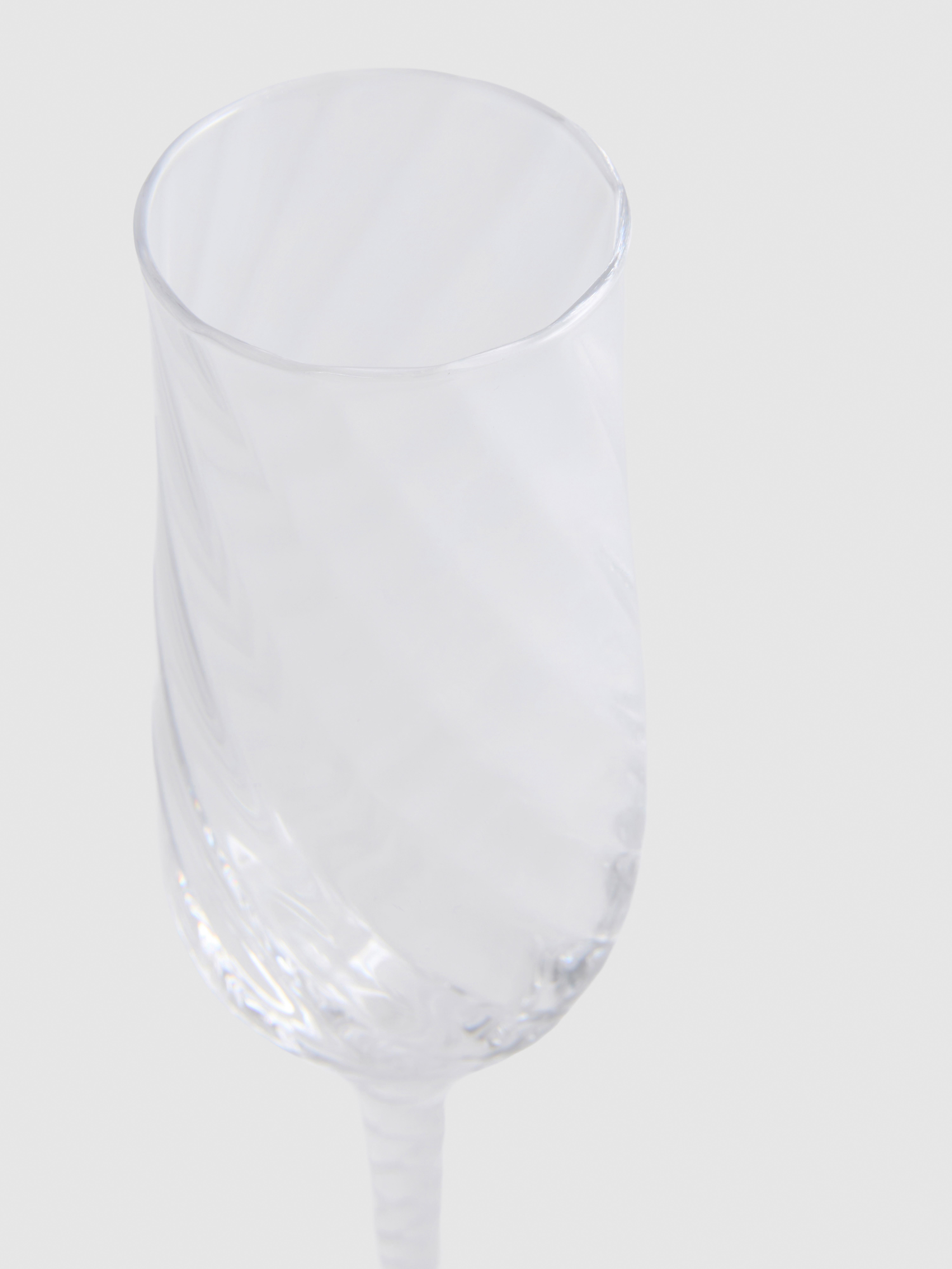 Champagneglas met swirl-patroon