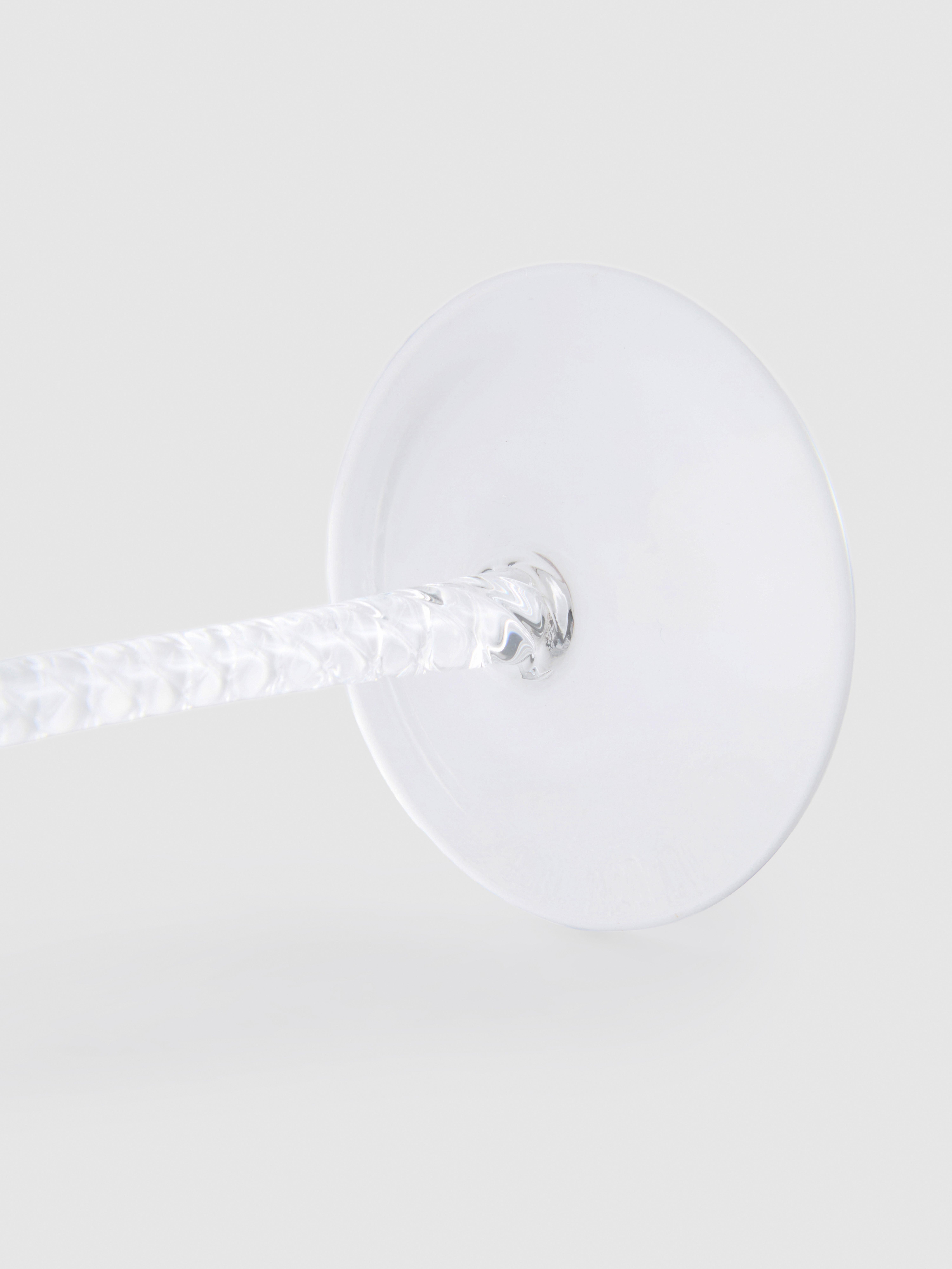 Champagneglas met swirl-patroon