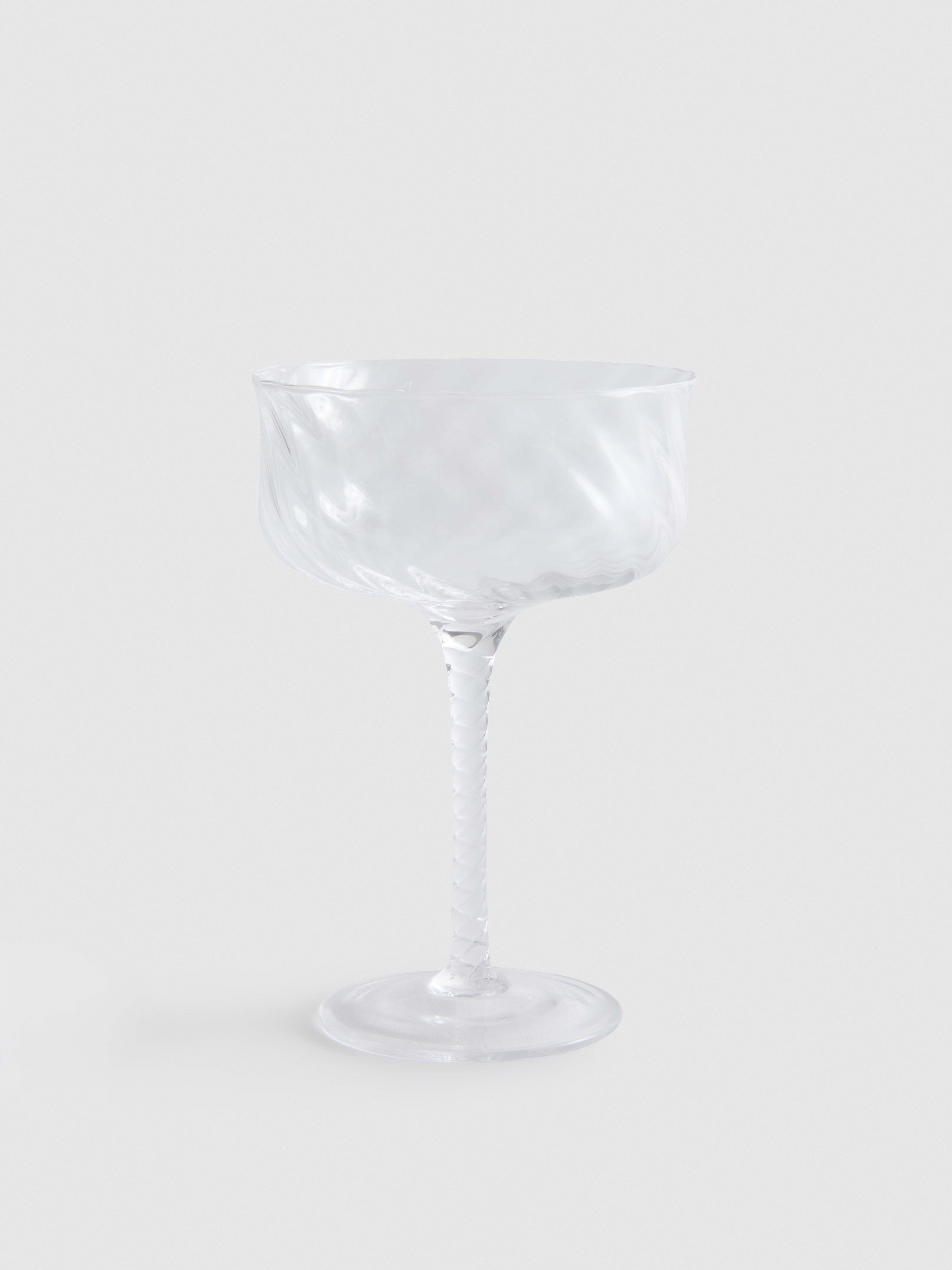Swirl Stem Coupe Glass
