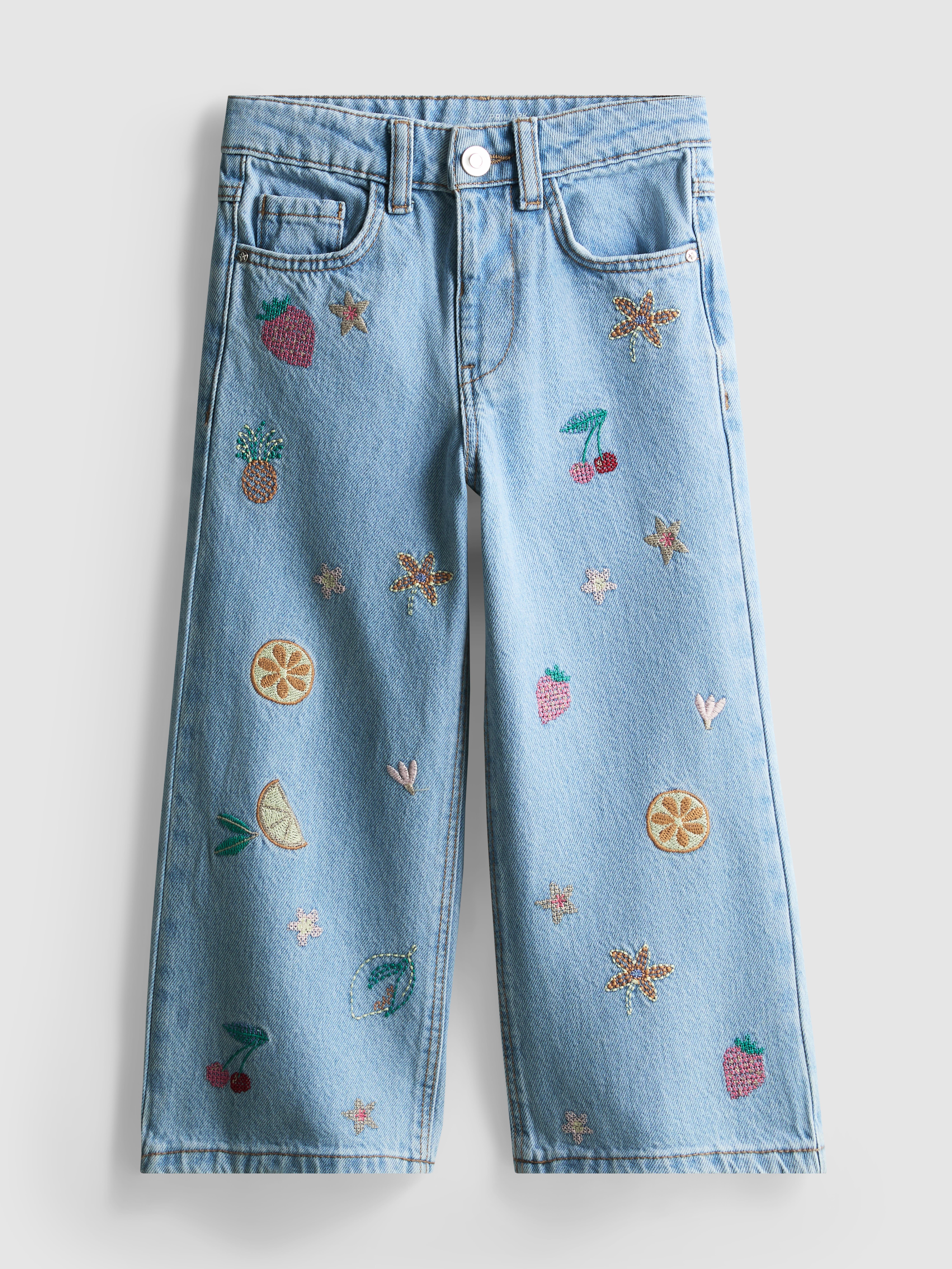 1.5-8yrs | Fruit Embroidered Jeans