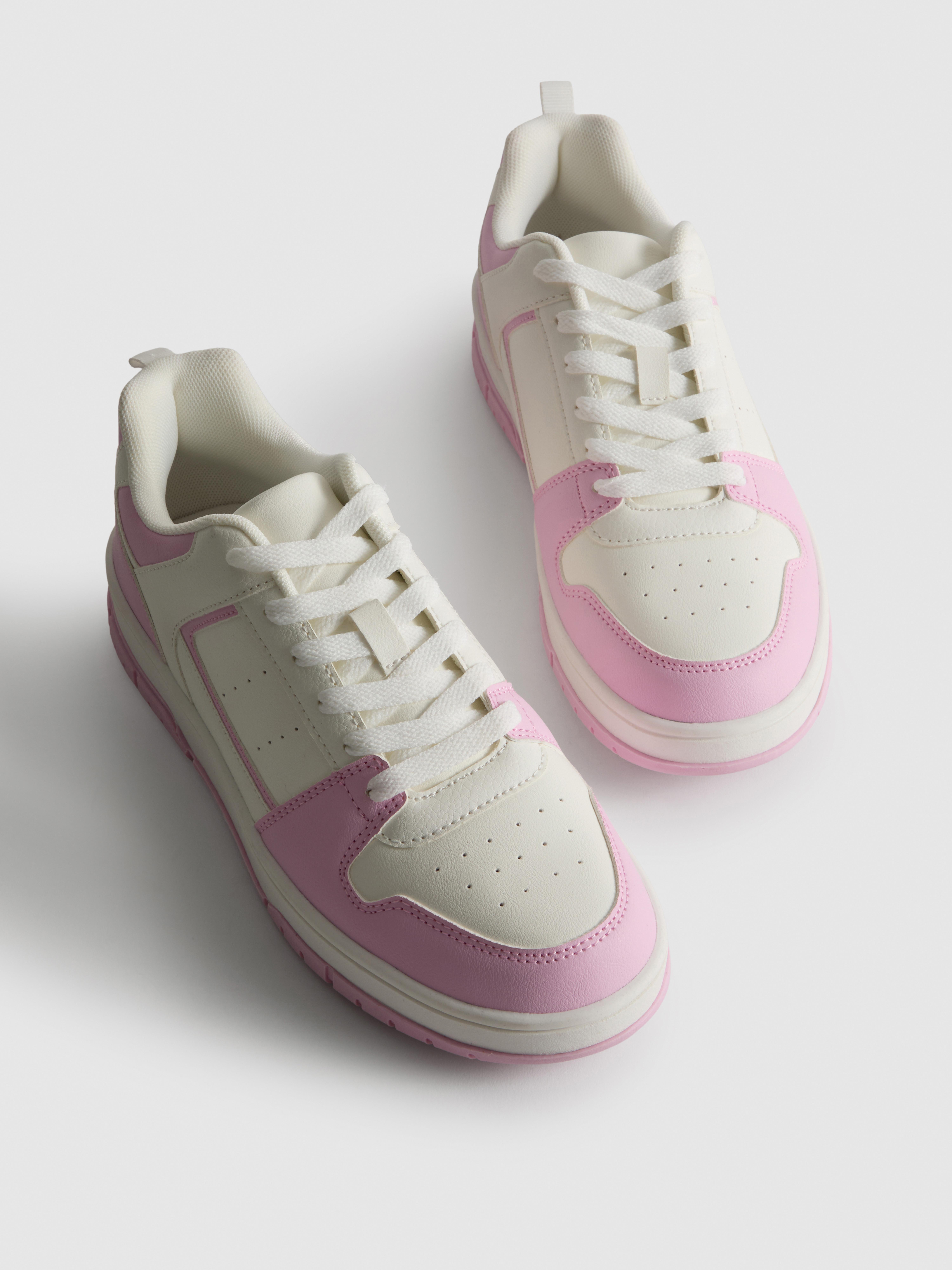 Colour Block Court Trainers