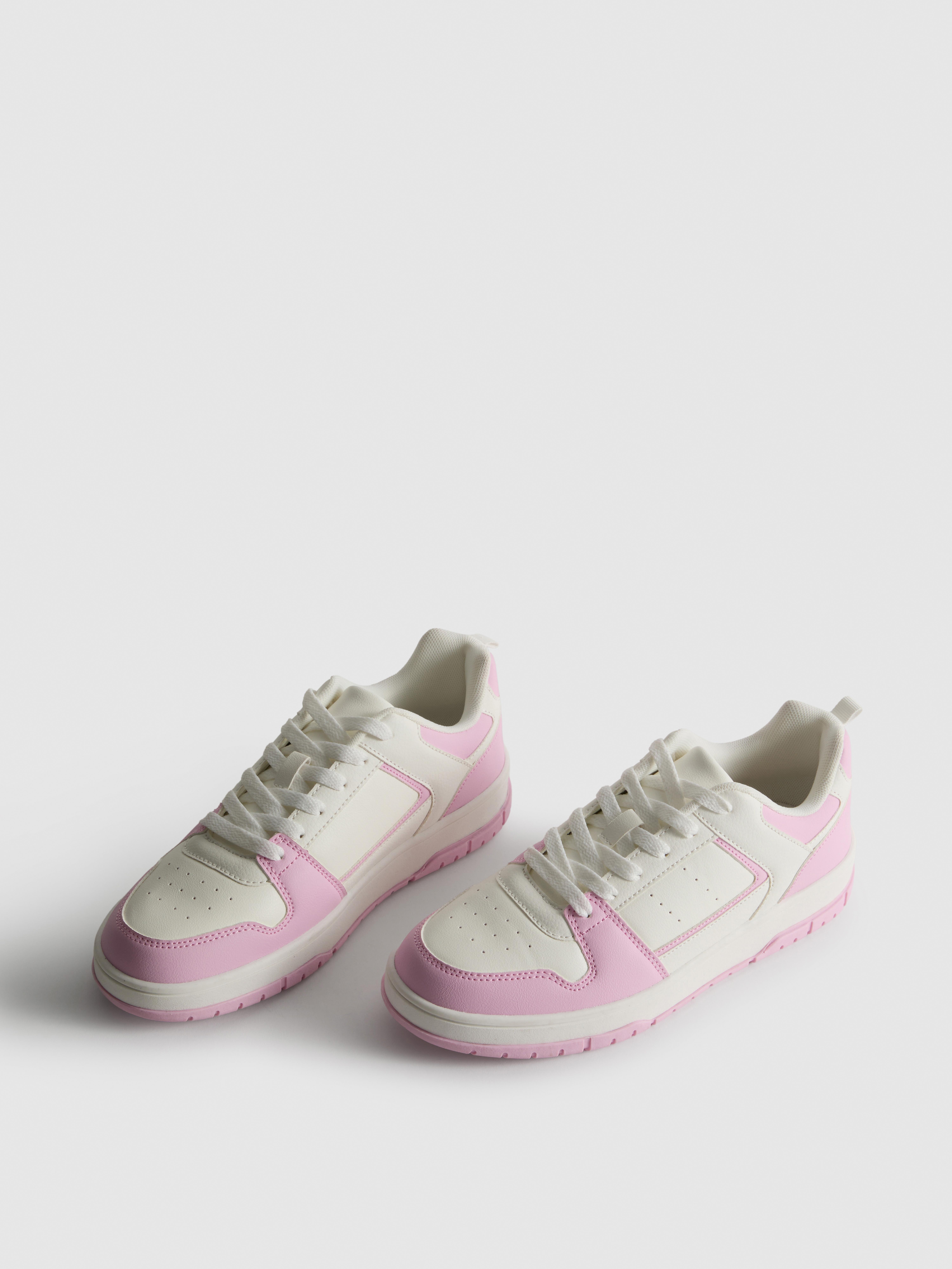 Colour Block Court Trainers