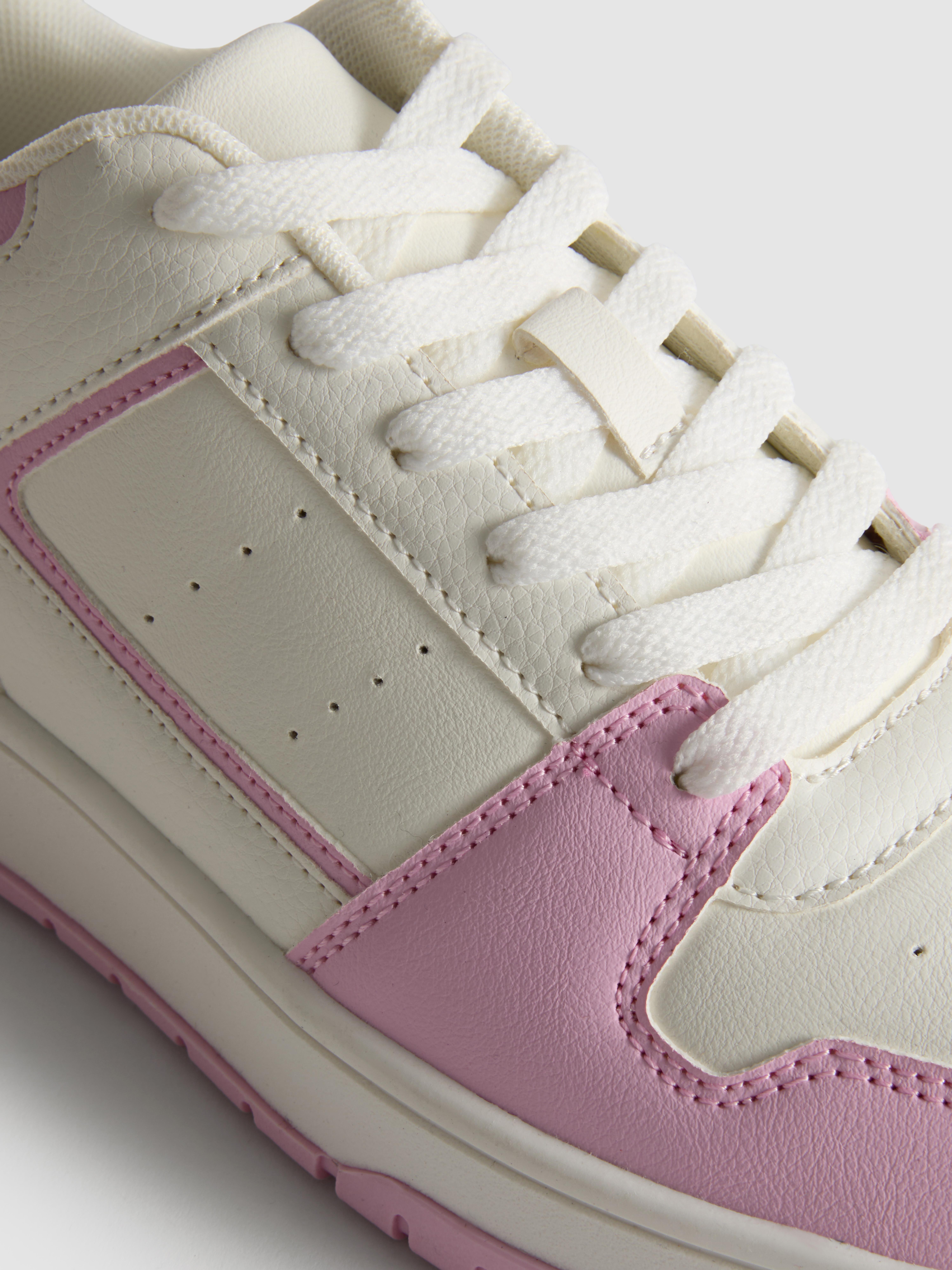 Colour Block Court Trainers