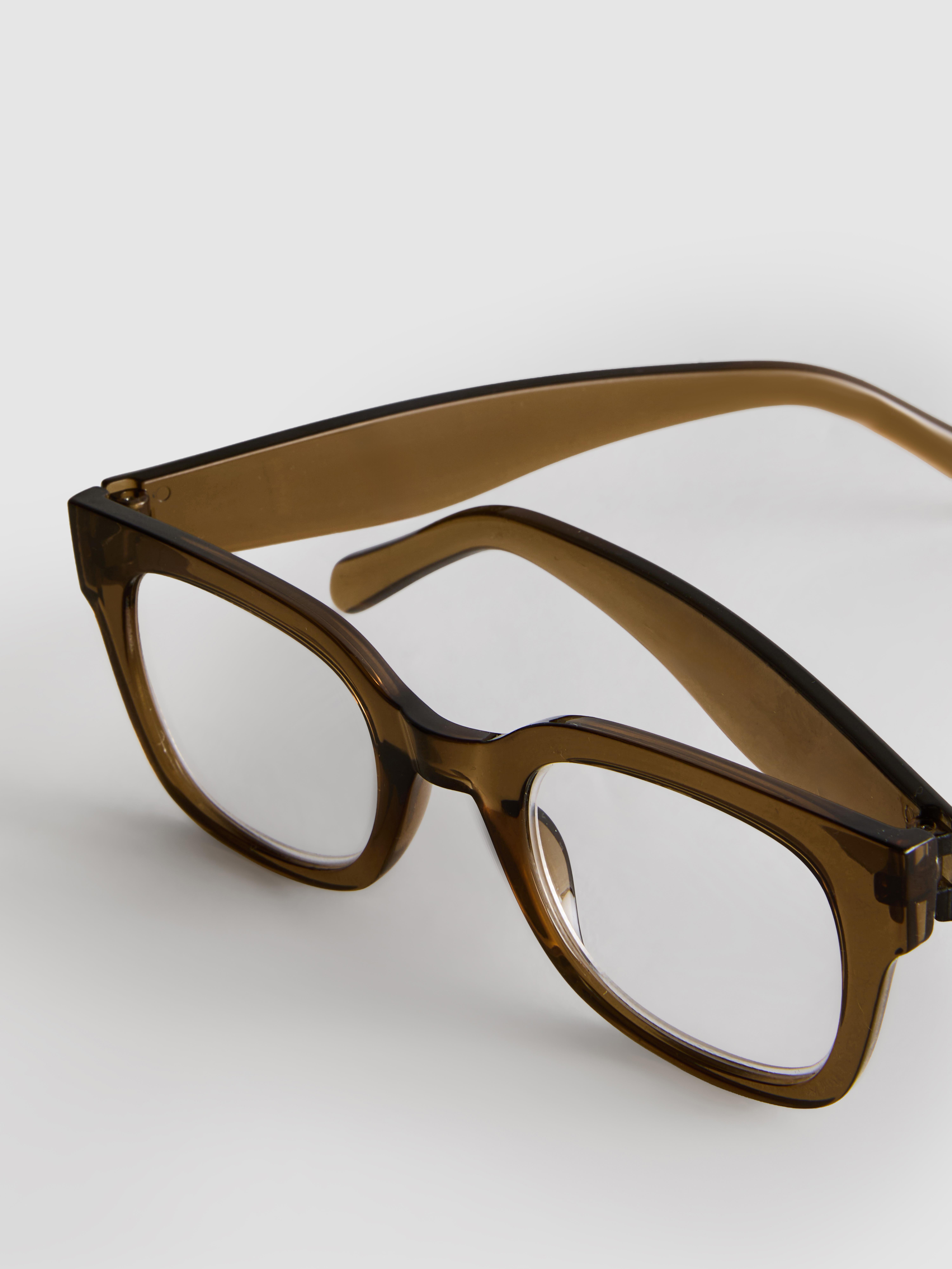 Women's Khaki Translucent Square Reading Glasses | Penneys