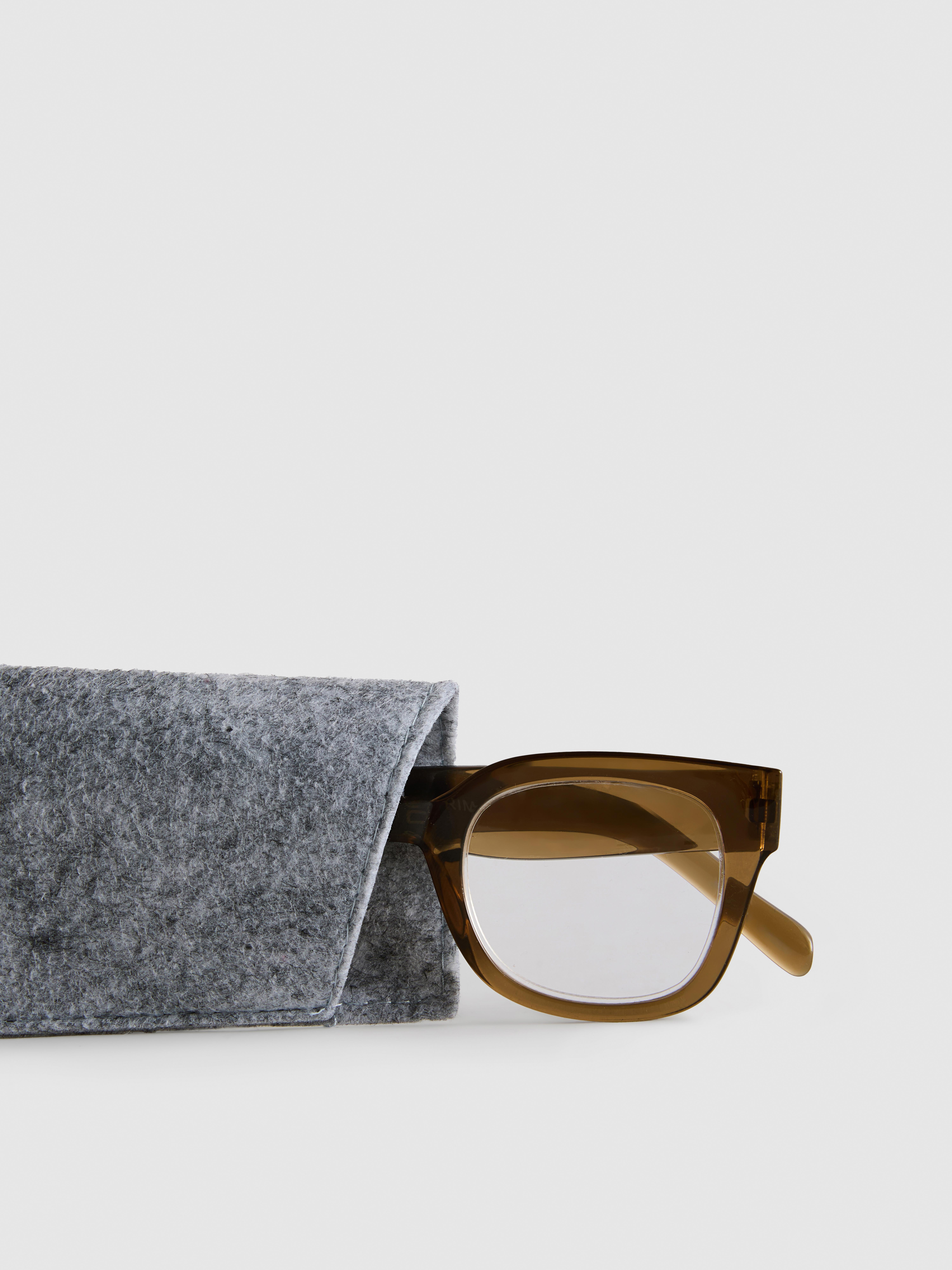Women's Khaki Translucent Square Reading Glasses | Penneys