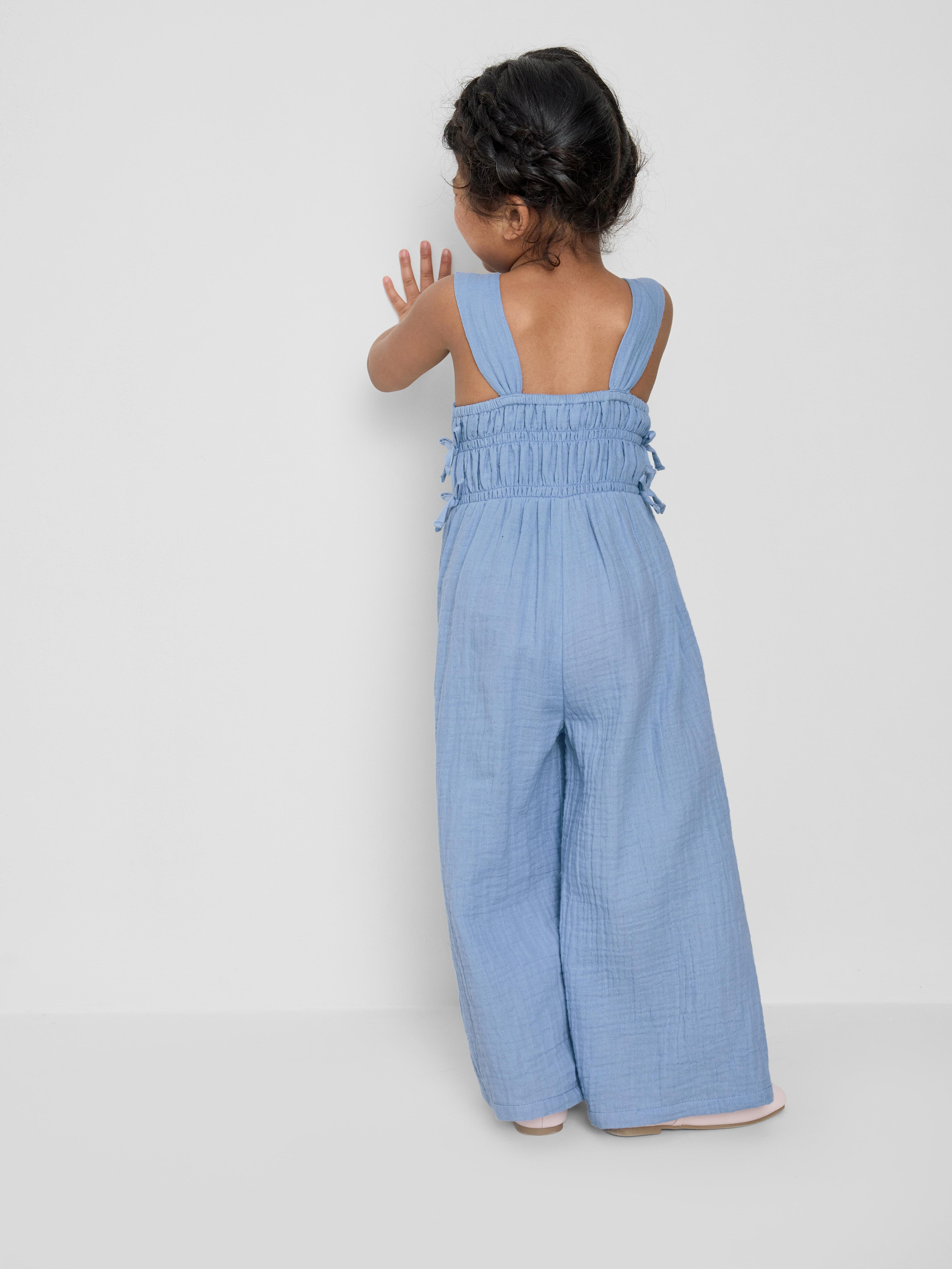 1.5-8yrs | Daisy Appliqué Sleeveless Jumpsuit