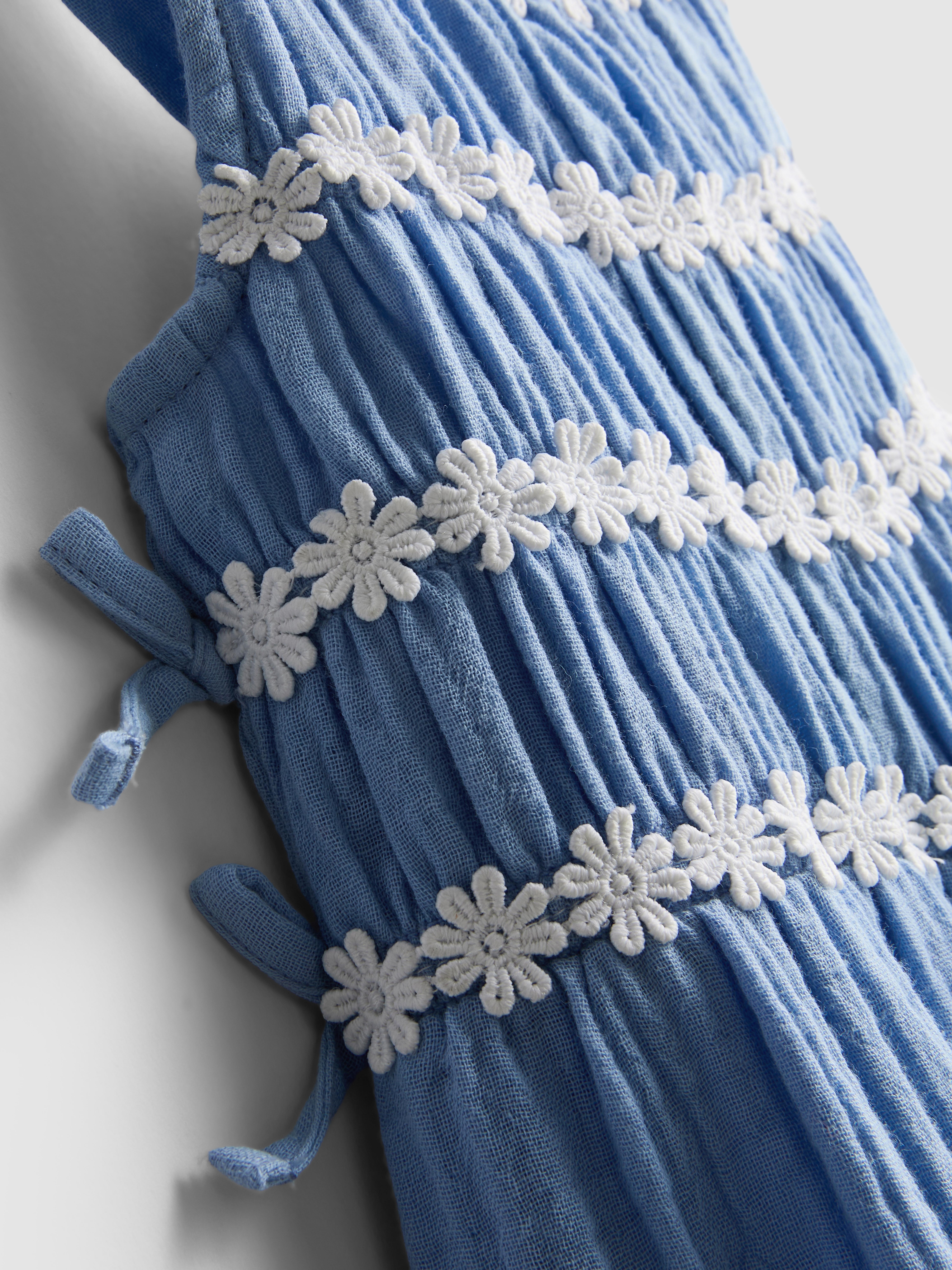 1.5-8yrs | Daisy Appliqué Sleeveless Jumpsuit