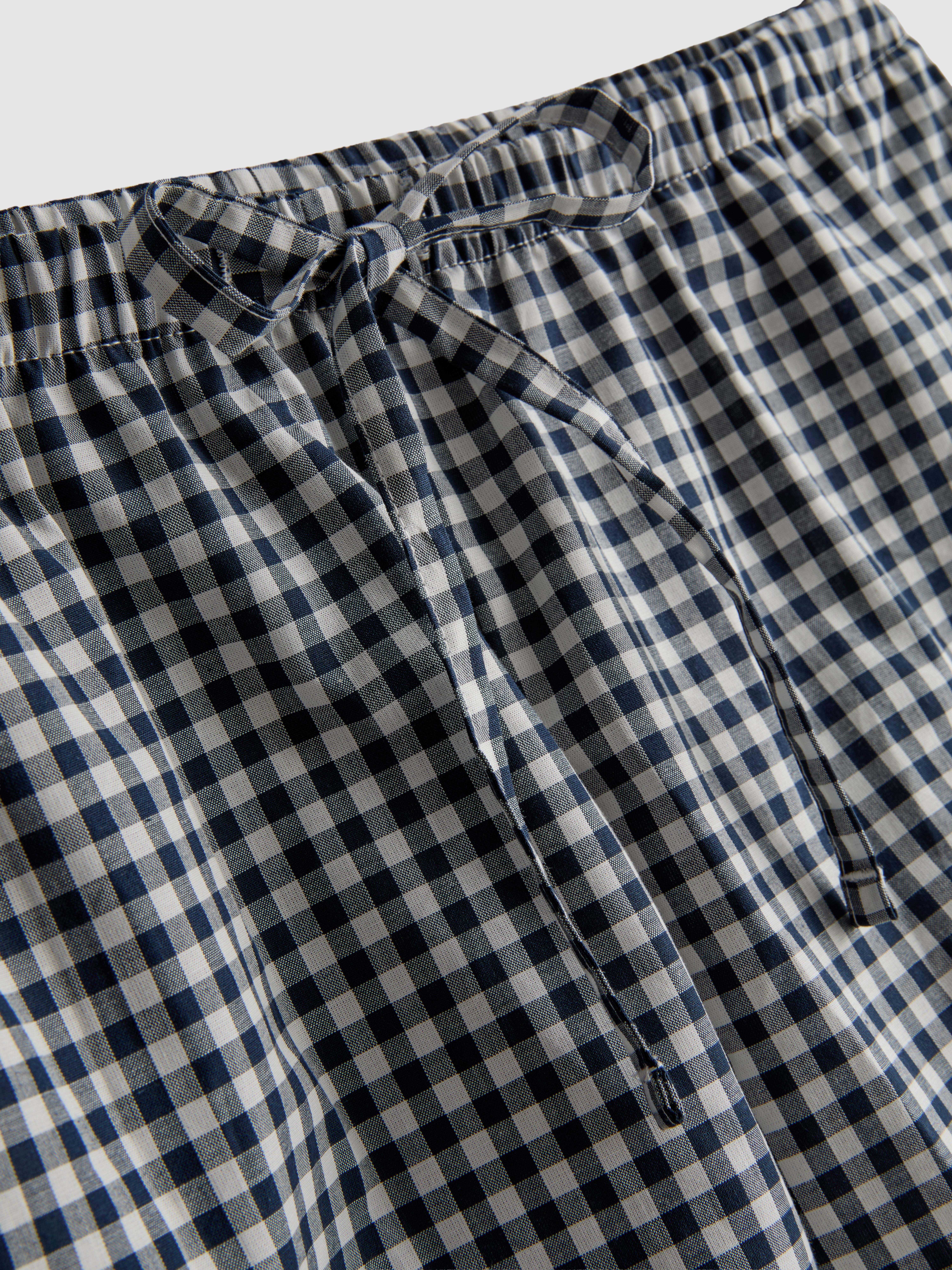 Baumwoll-Schlafanzugshorts mit Vichykaros