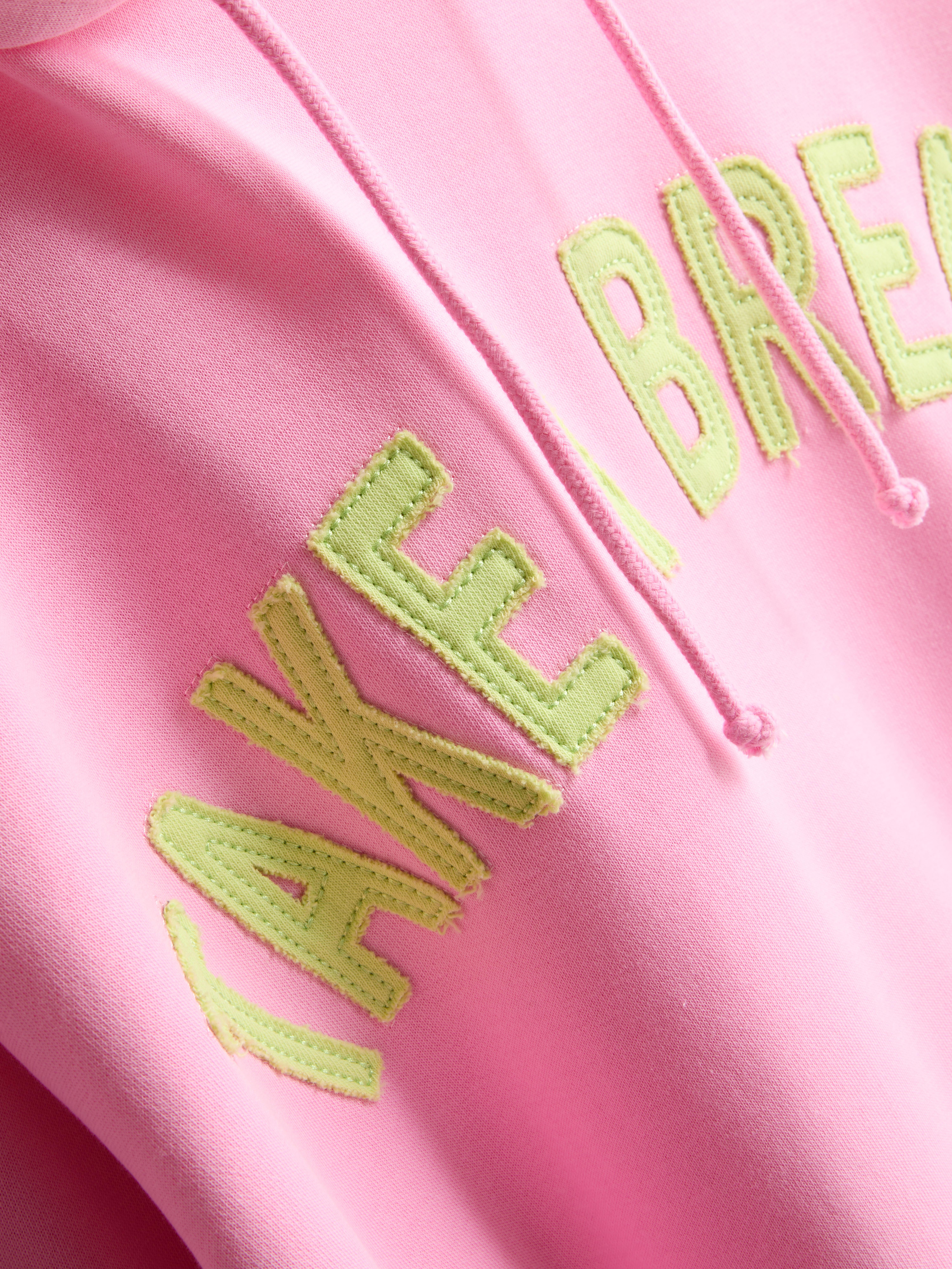 Katoenrijke hoodie met print in collegestijl