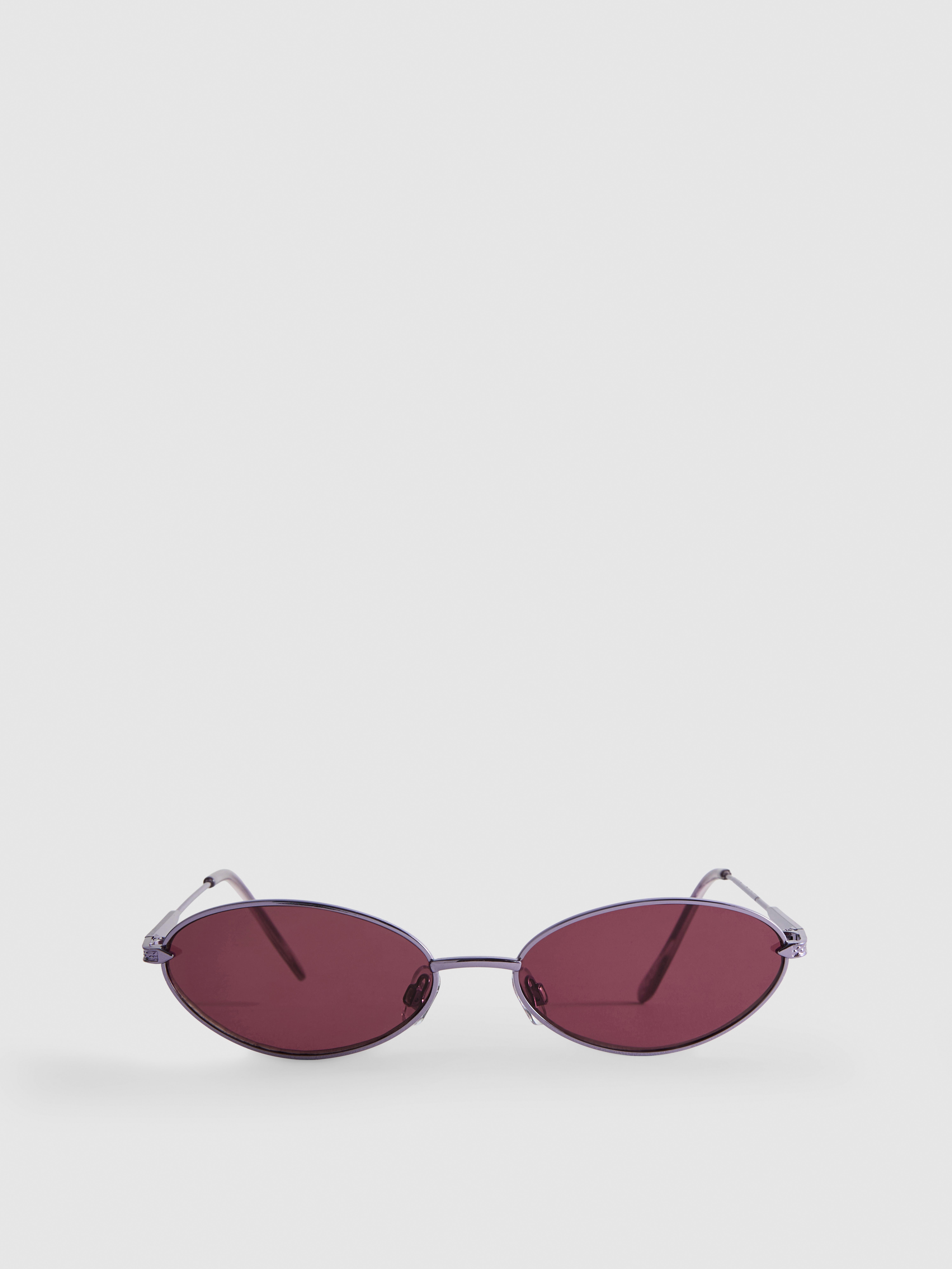 '90s Tinted Oval Sunglasses Purple