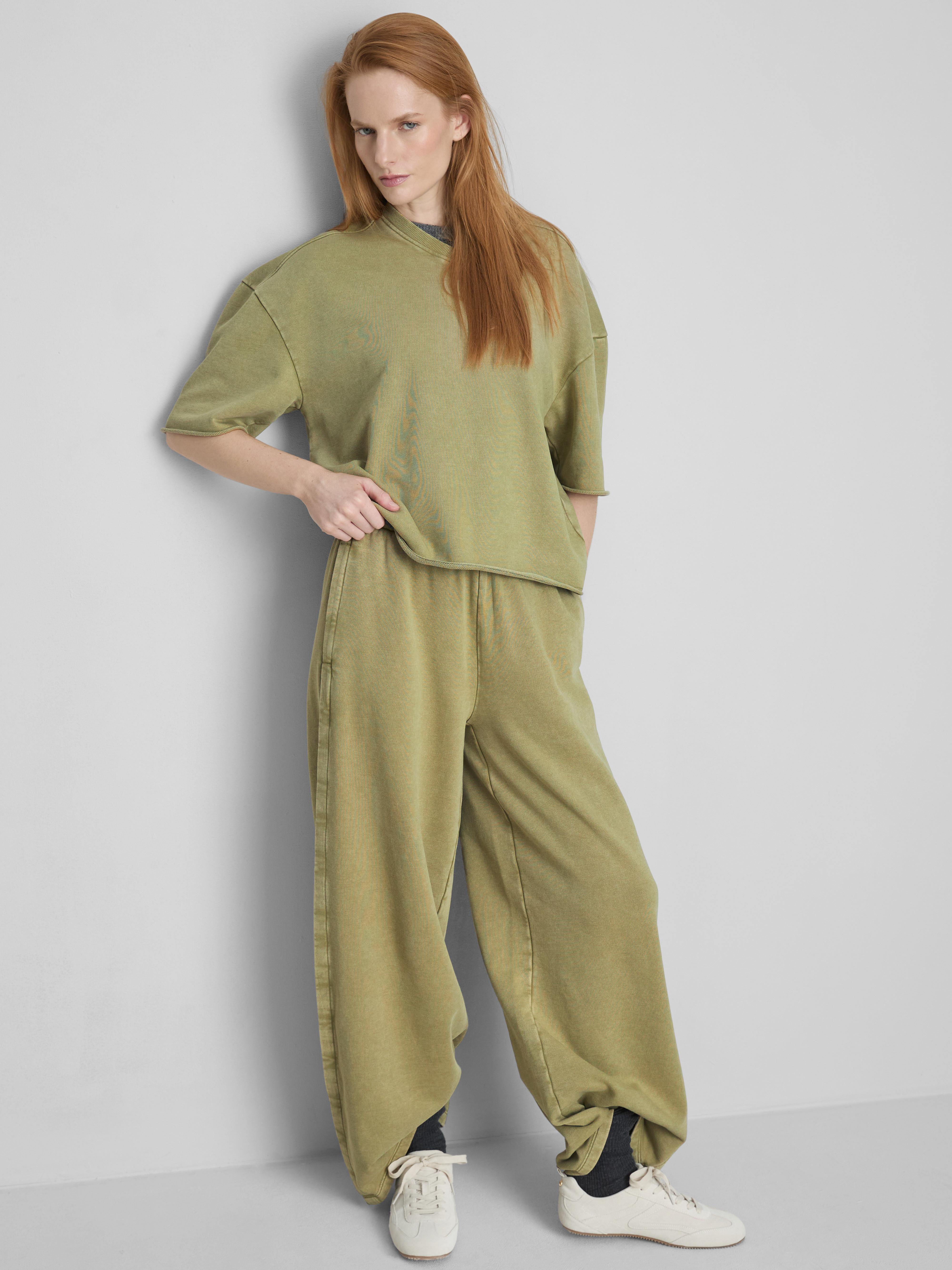 Boxy V-Neck Seam Detail Tee