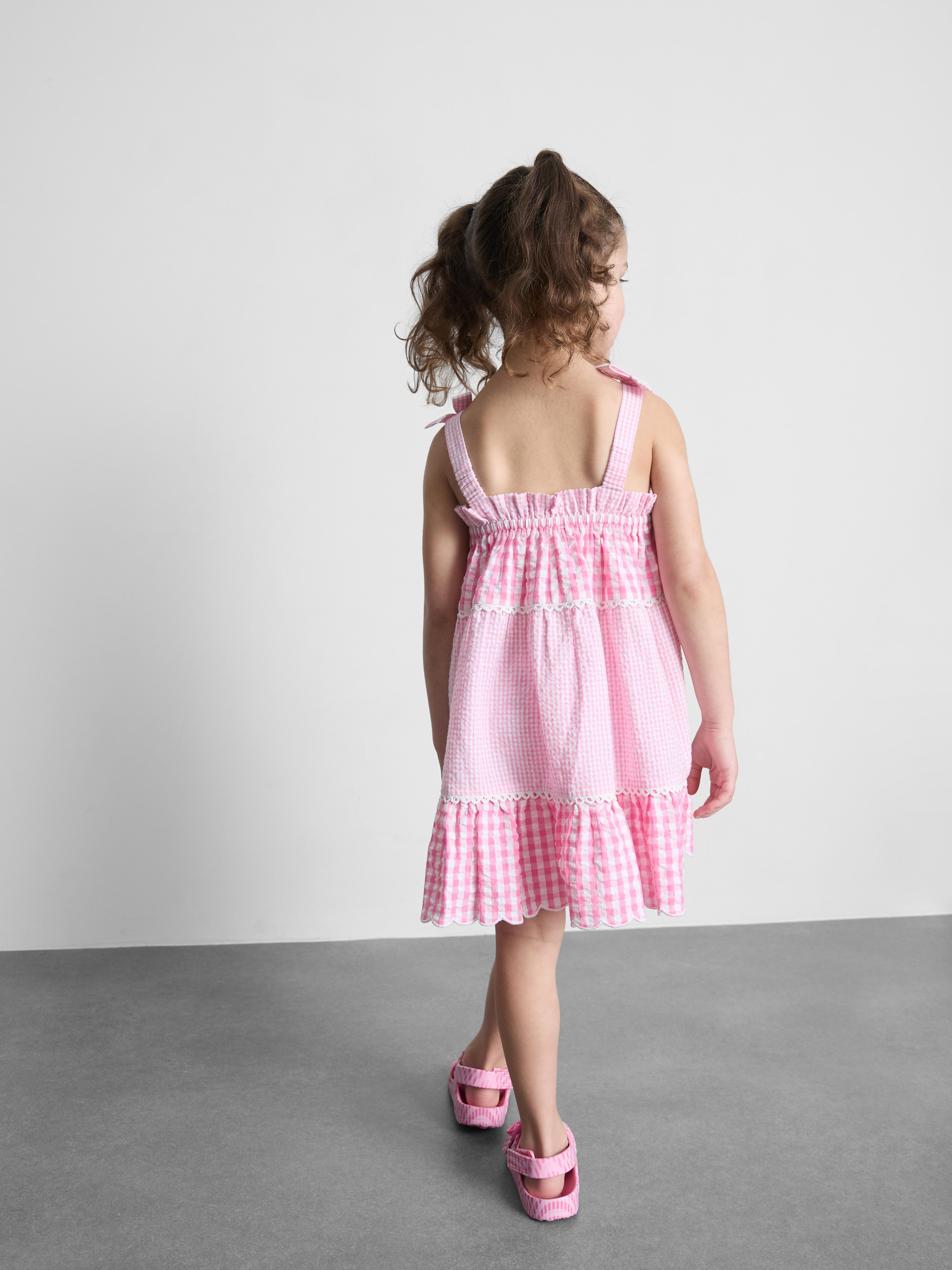 Girls Pink 1.5-8yrs | Gingham Dress | Primark