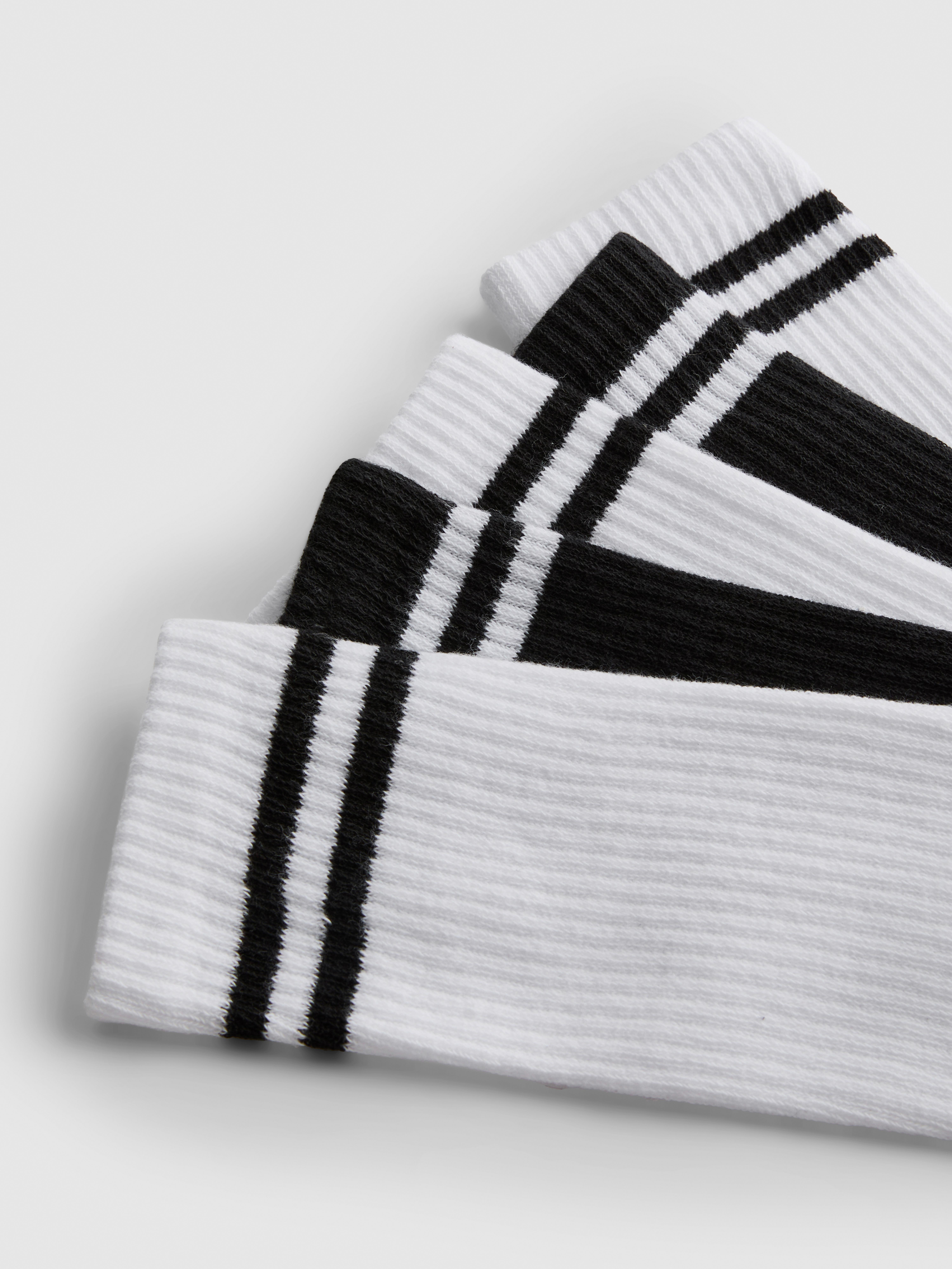 5pk Cotton Rich Ribbed Crew Socks