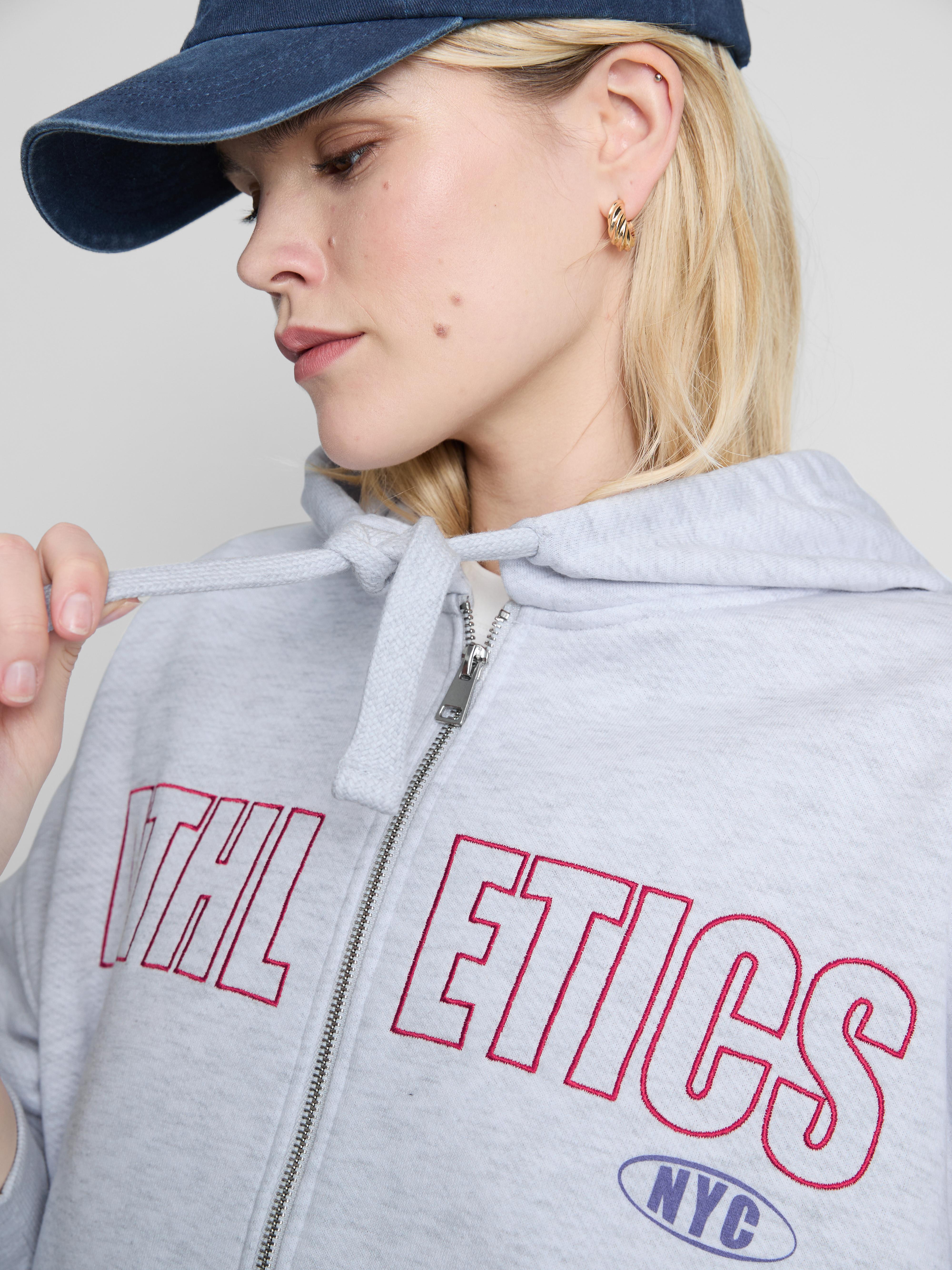 Cotton-Blend Athletics Zip-Through Hoodie