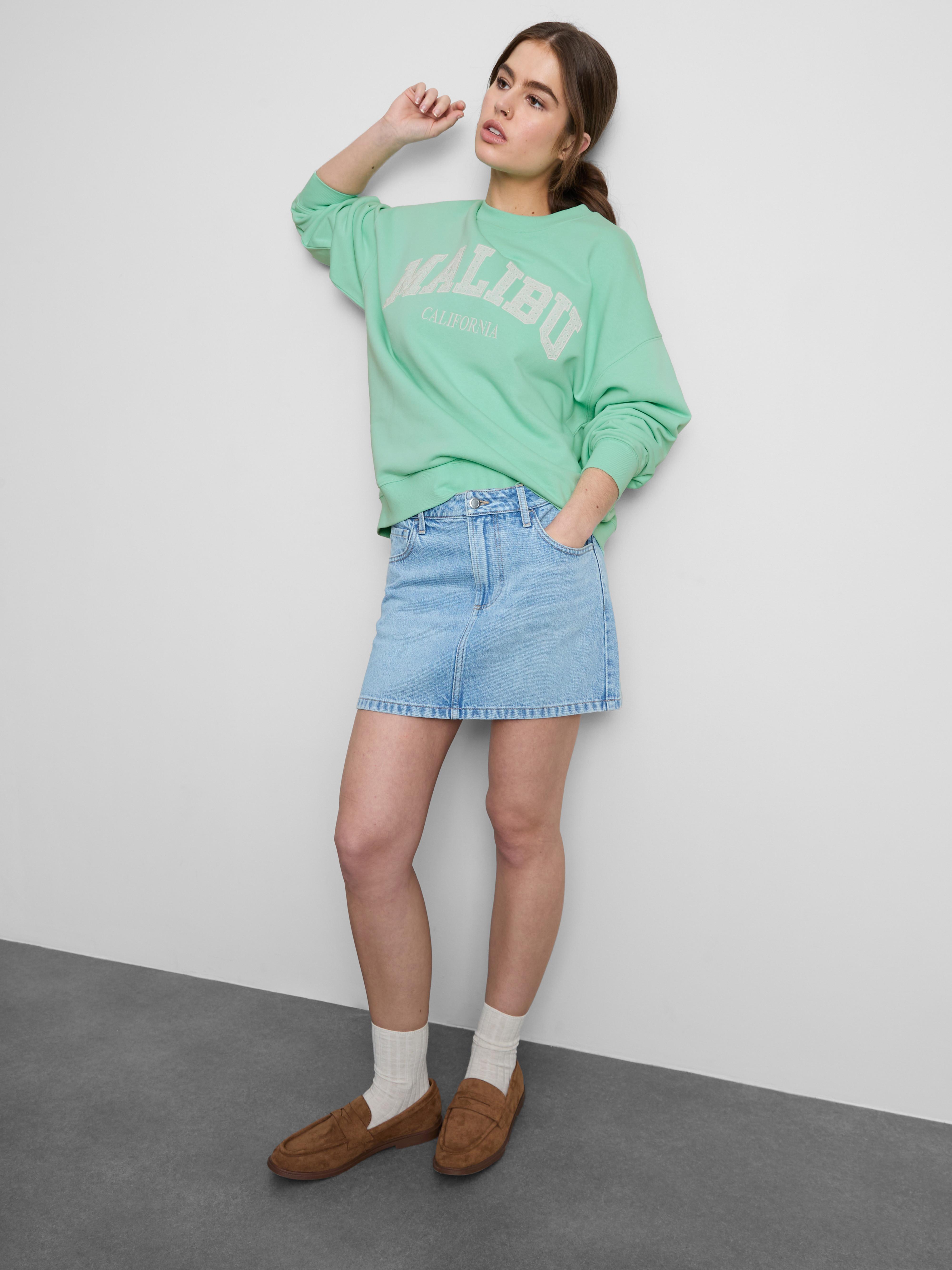 Cotton-Rich Oversized Malibu Sweatshirt