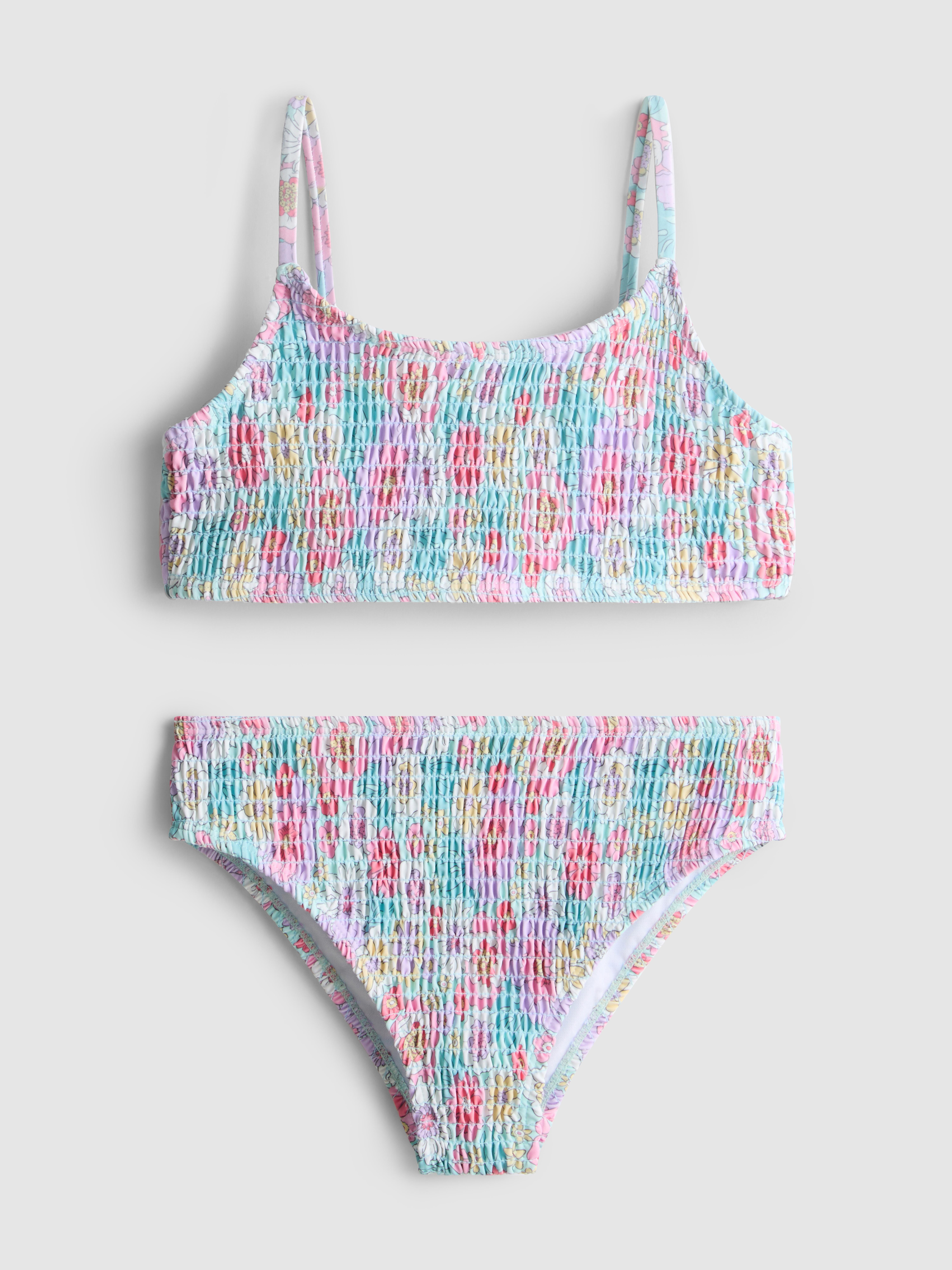7–15 ans | Bikini froncé à fleurs