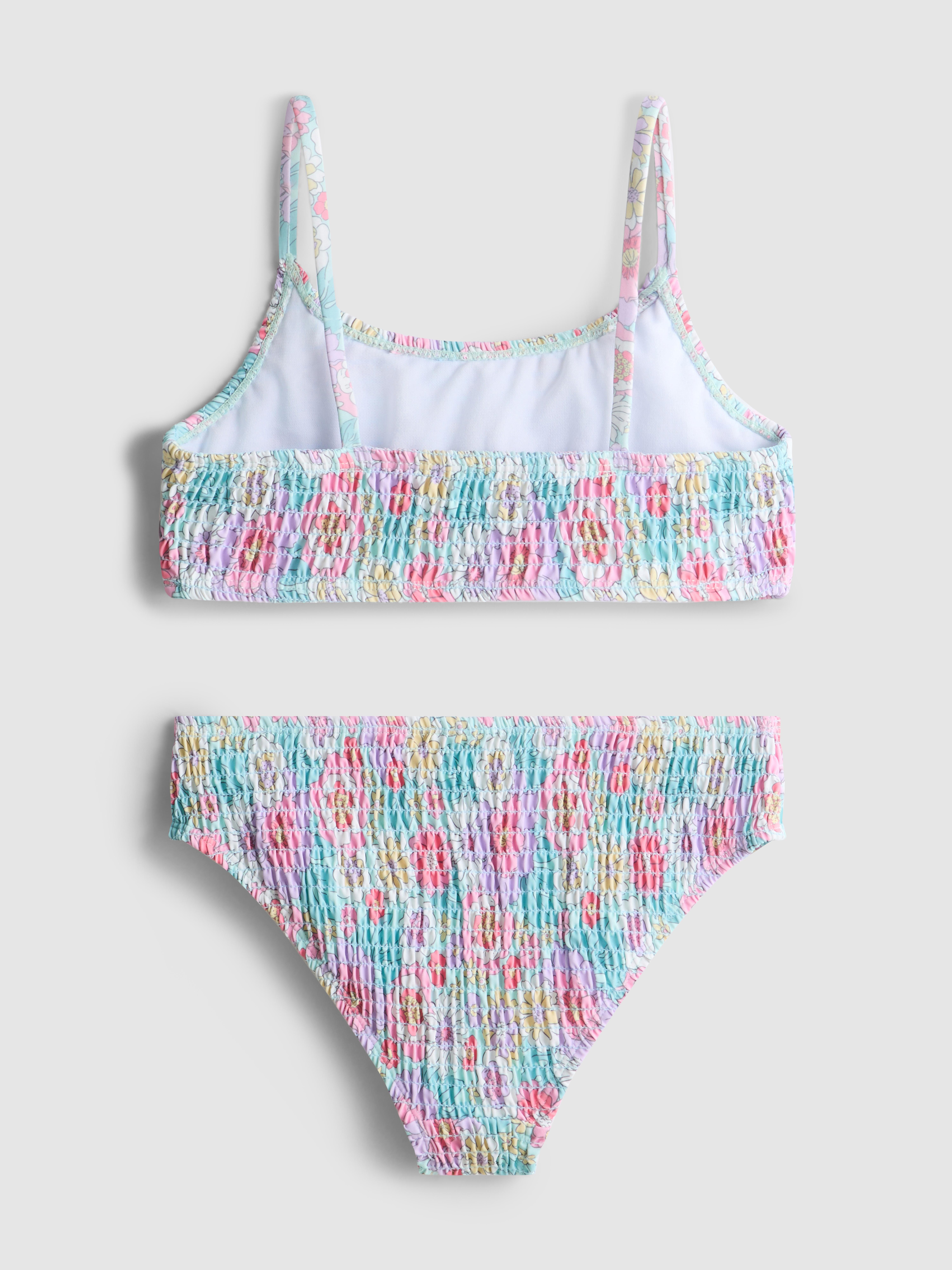 7-15 años | Bikini fruncido con estampado floral