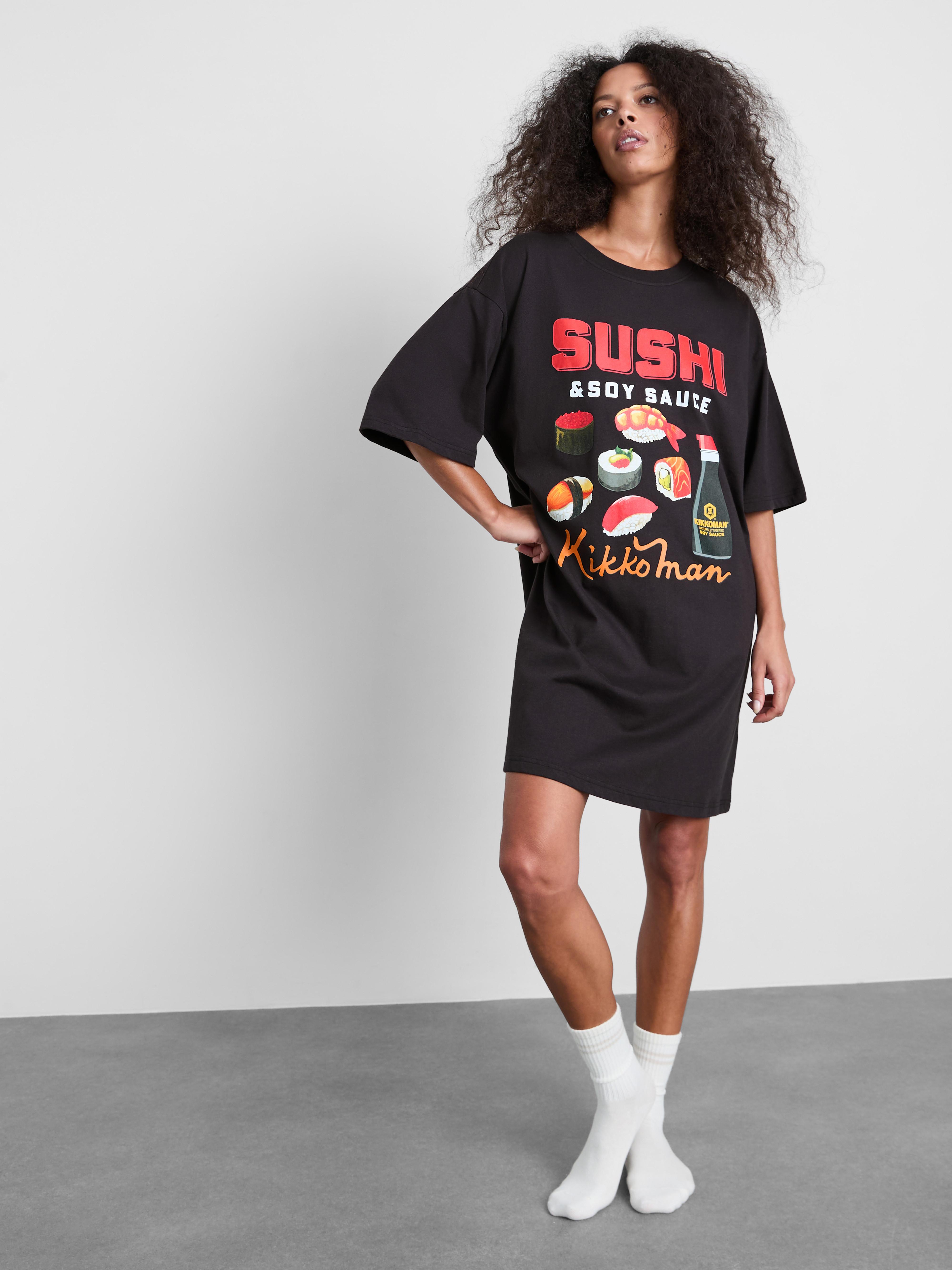 Kikkoman Cotton Graphic Oversized Nightshirt