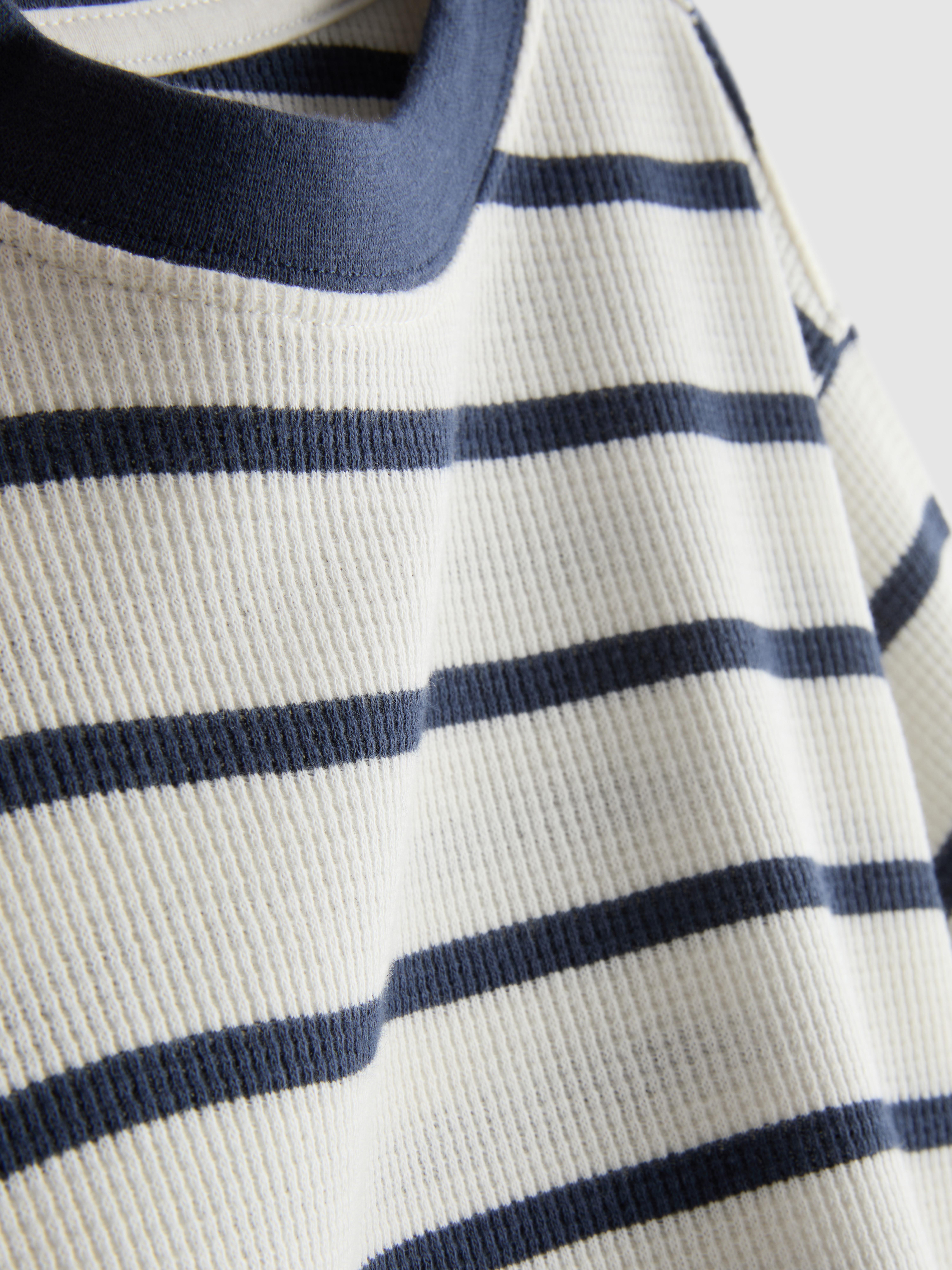 1.5-8yrs | Stripe Waffle-Textured T-Shirt
