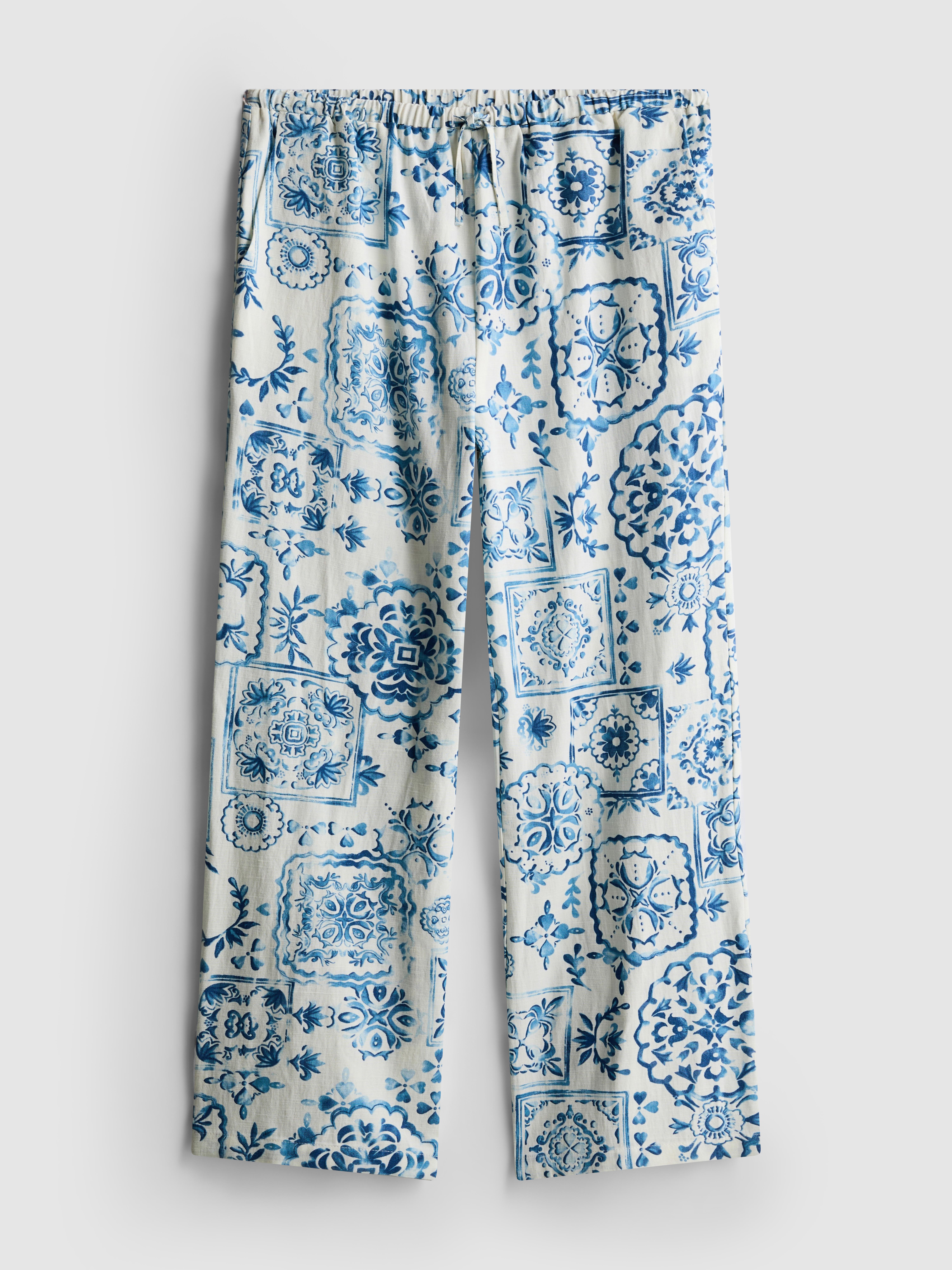 Pantalon de survêtement en molleton détaillé brodé à la taille