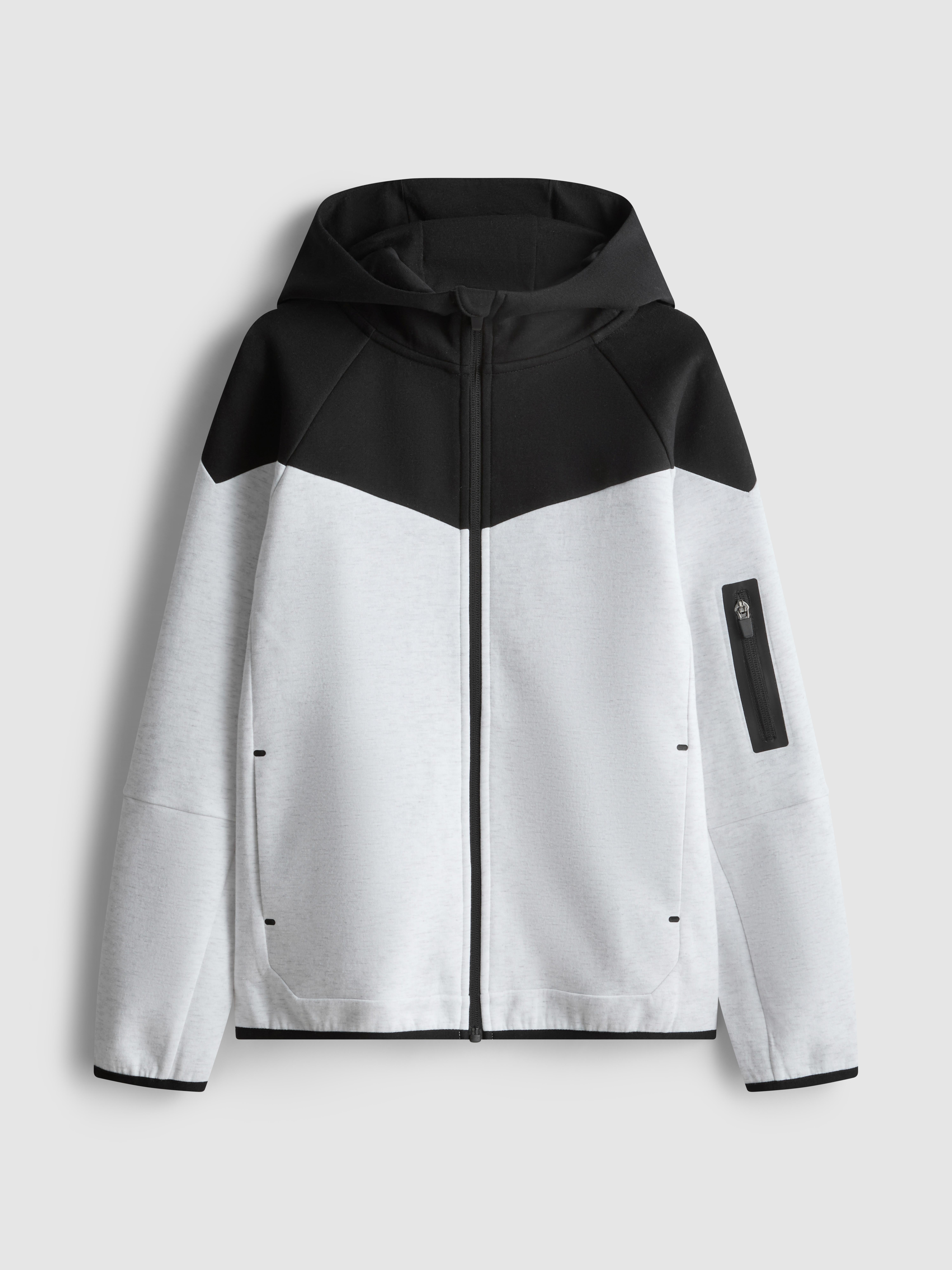 7–15 ans | Sweat à capuche zippé contrecollé