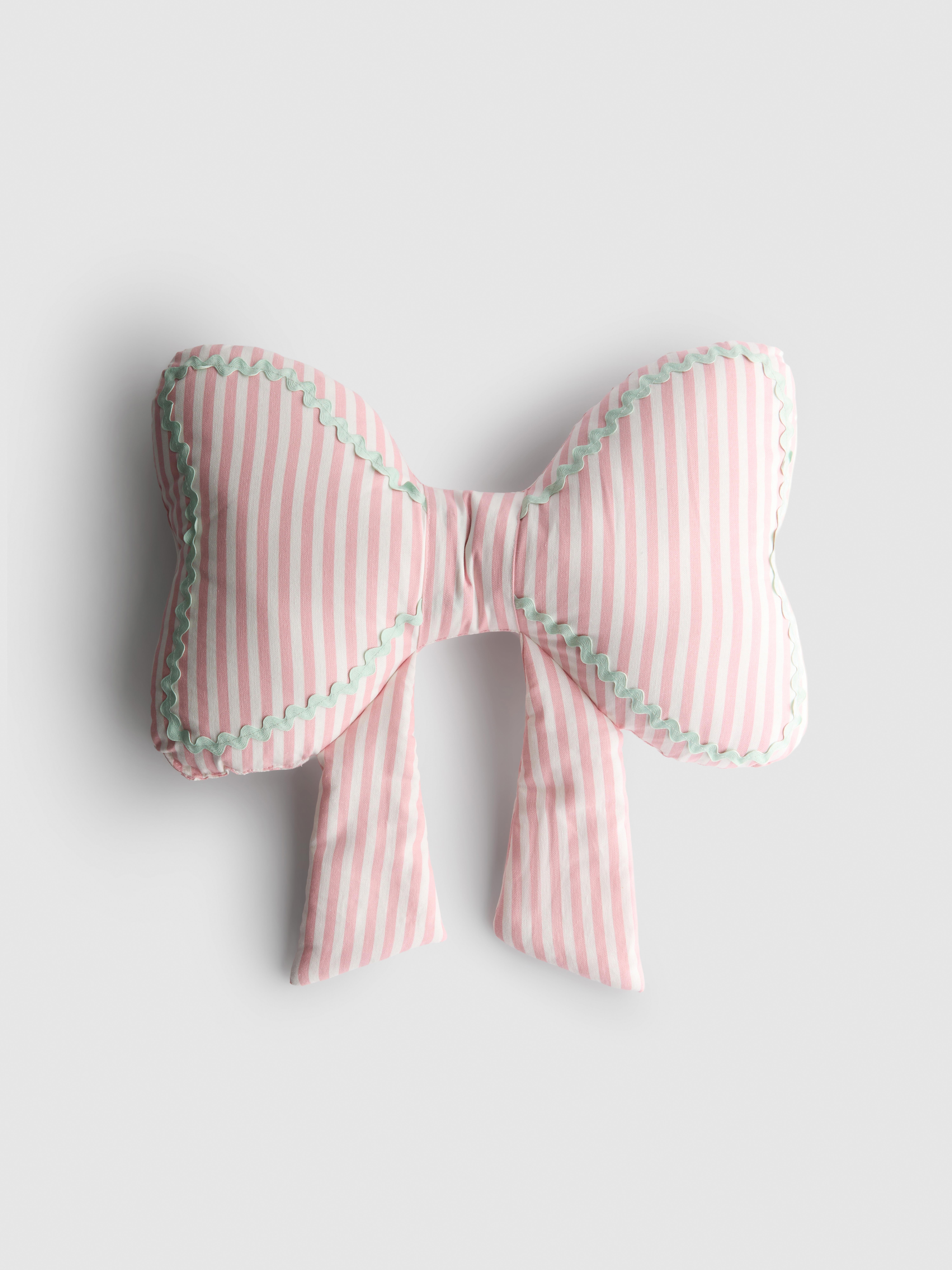 Cuscino ric-rac a forma di fiocco