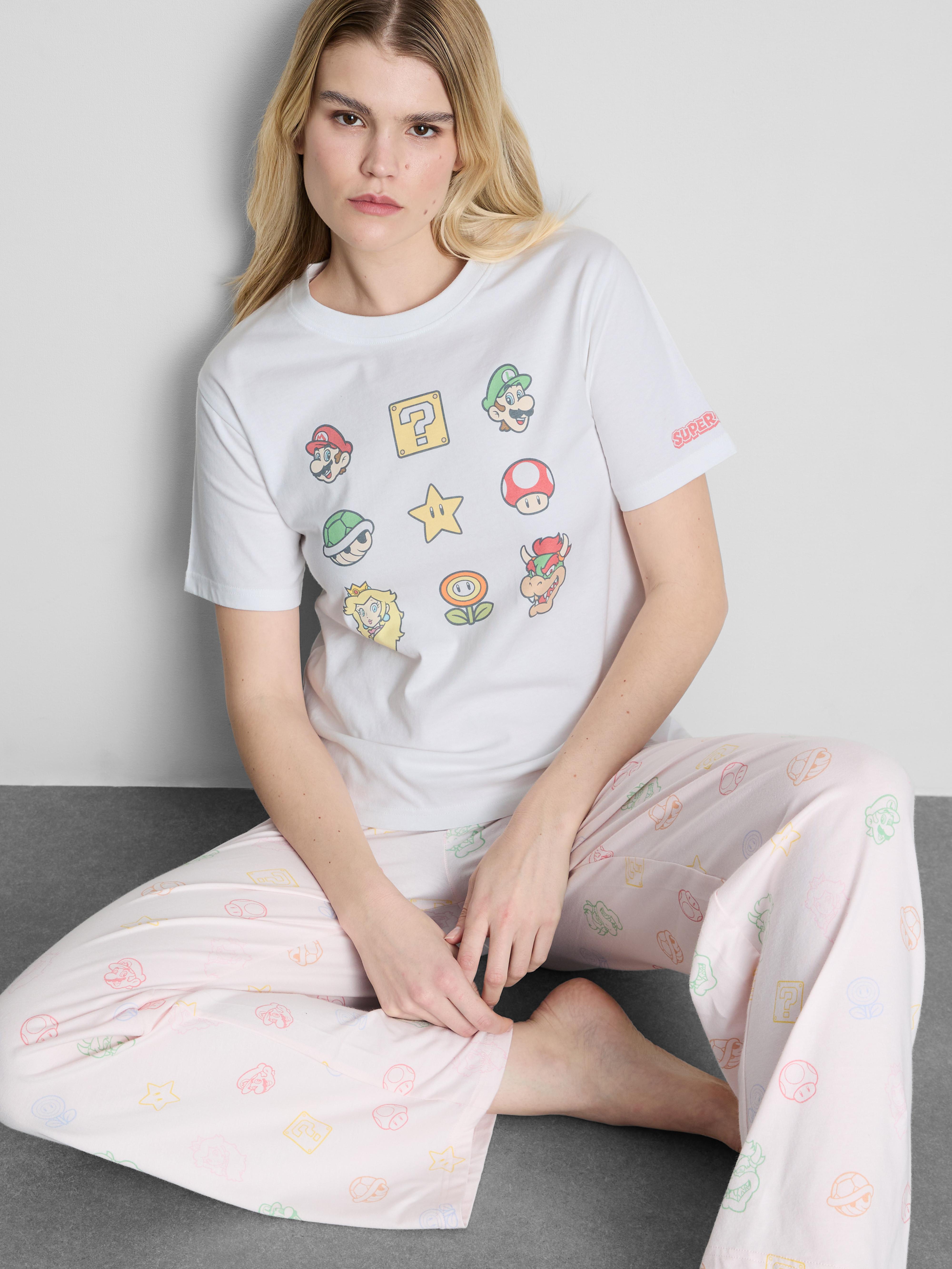 Super Mario Cotton Graphic Pyjama Top