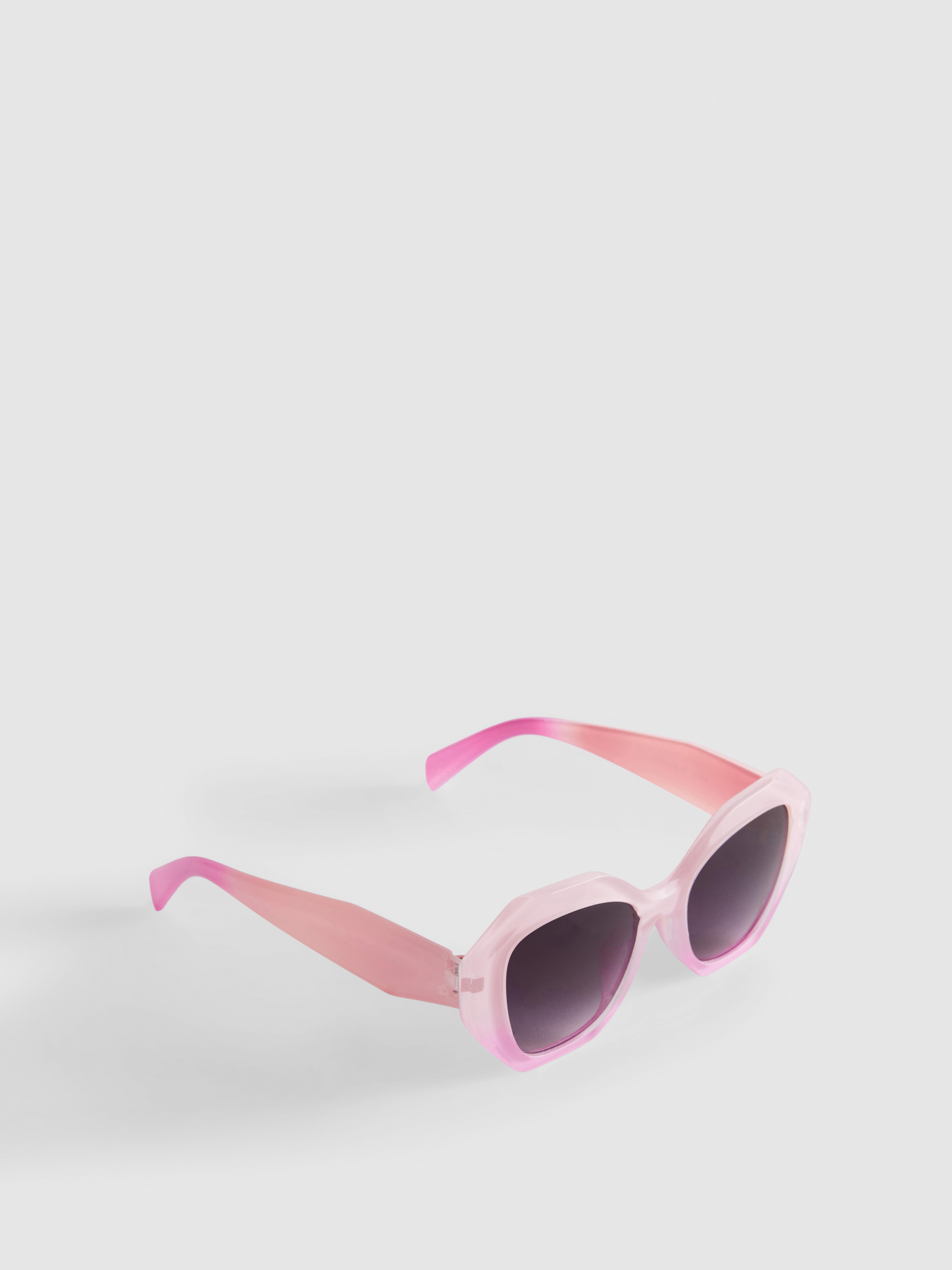 Faceted Frame Sunglasses
