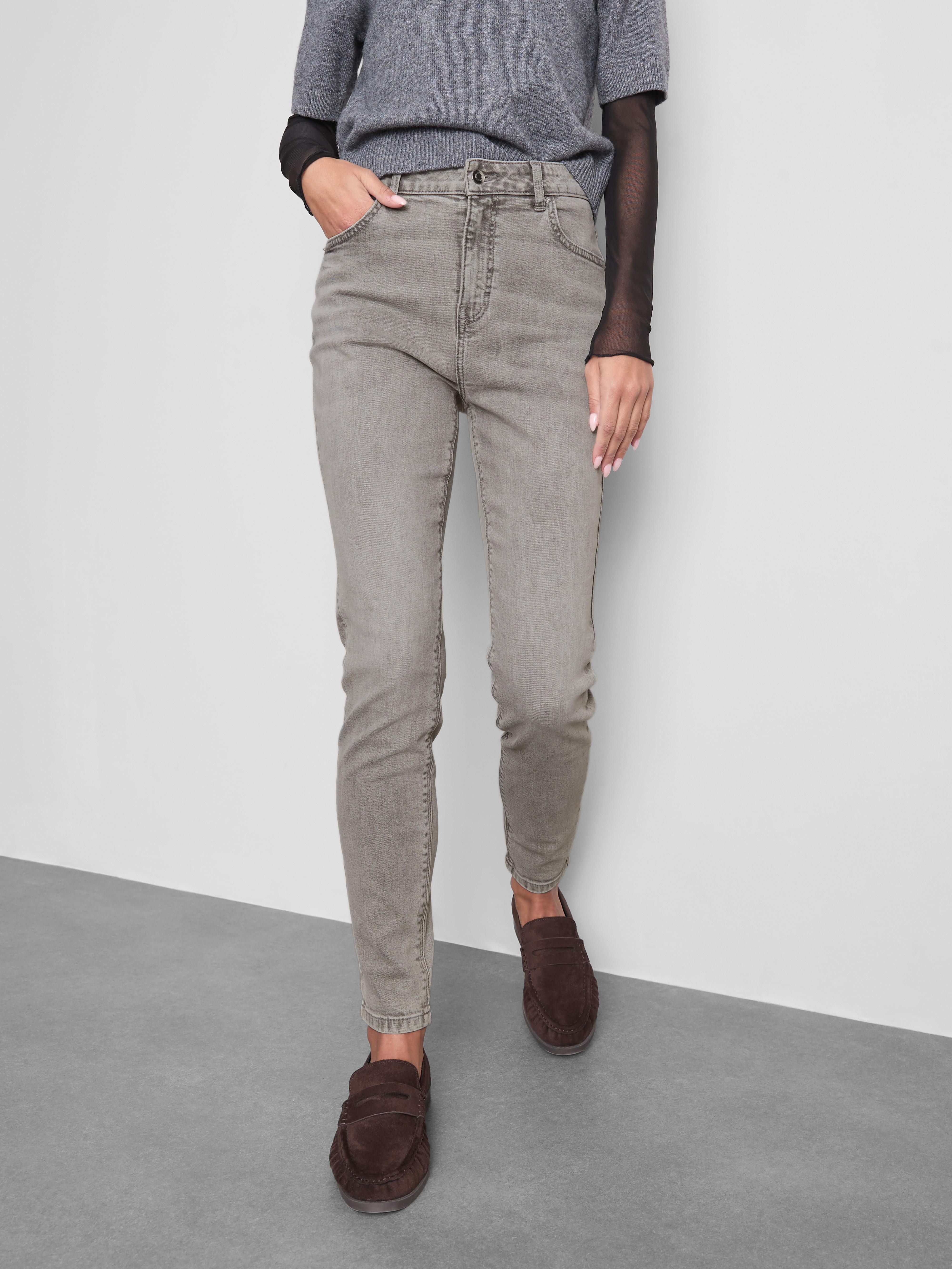 Skinny Jeans mit hohem Baumwollanteil Grau