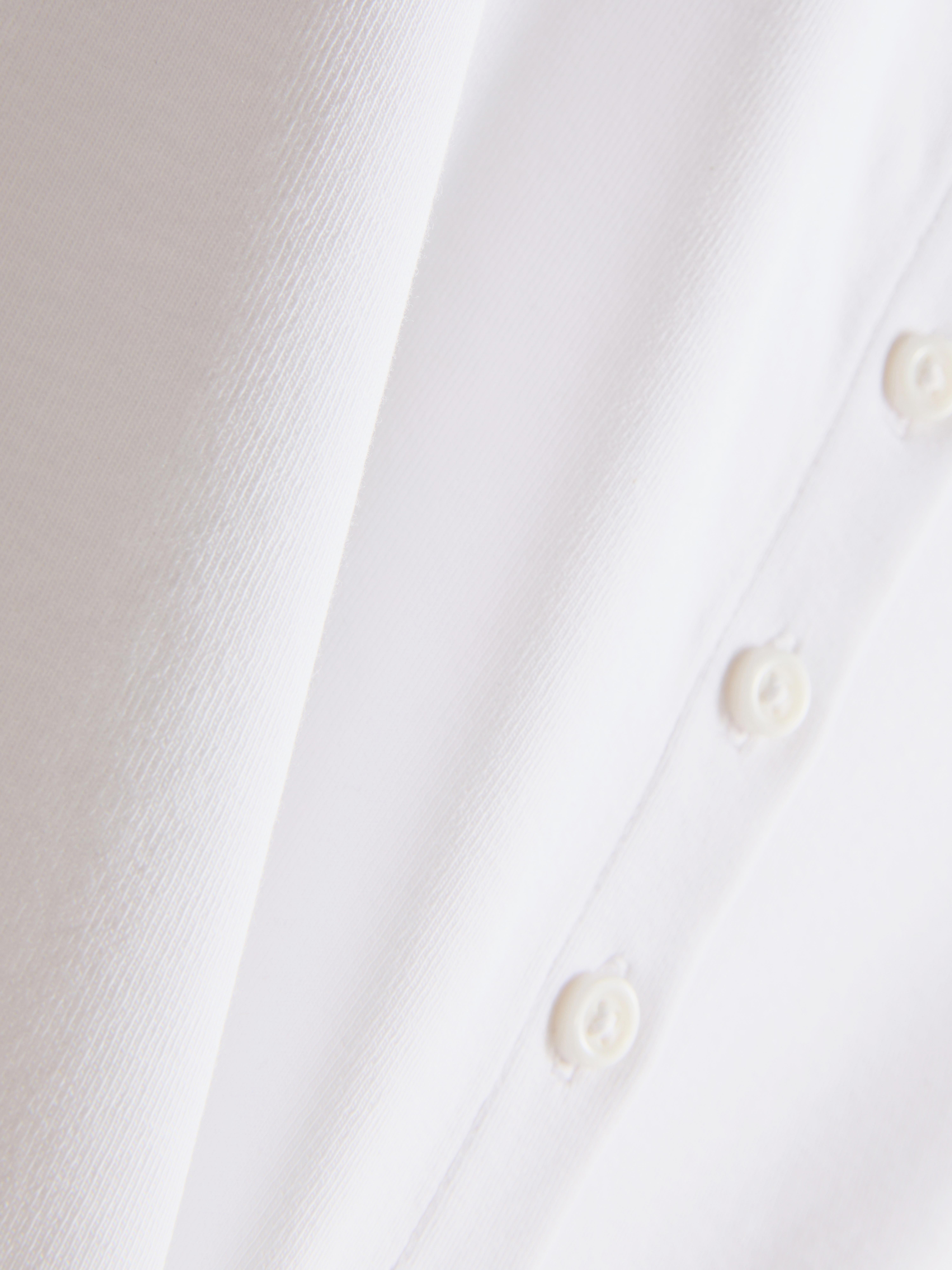 Cotton-Rich Ribbed Button-Through Top